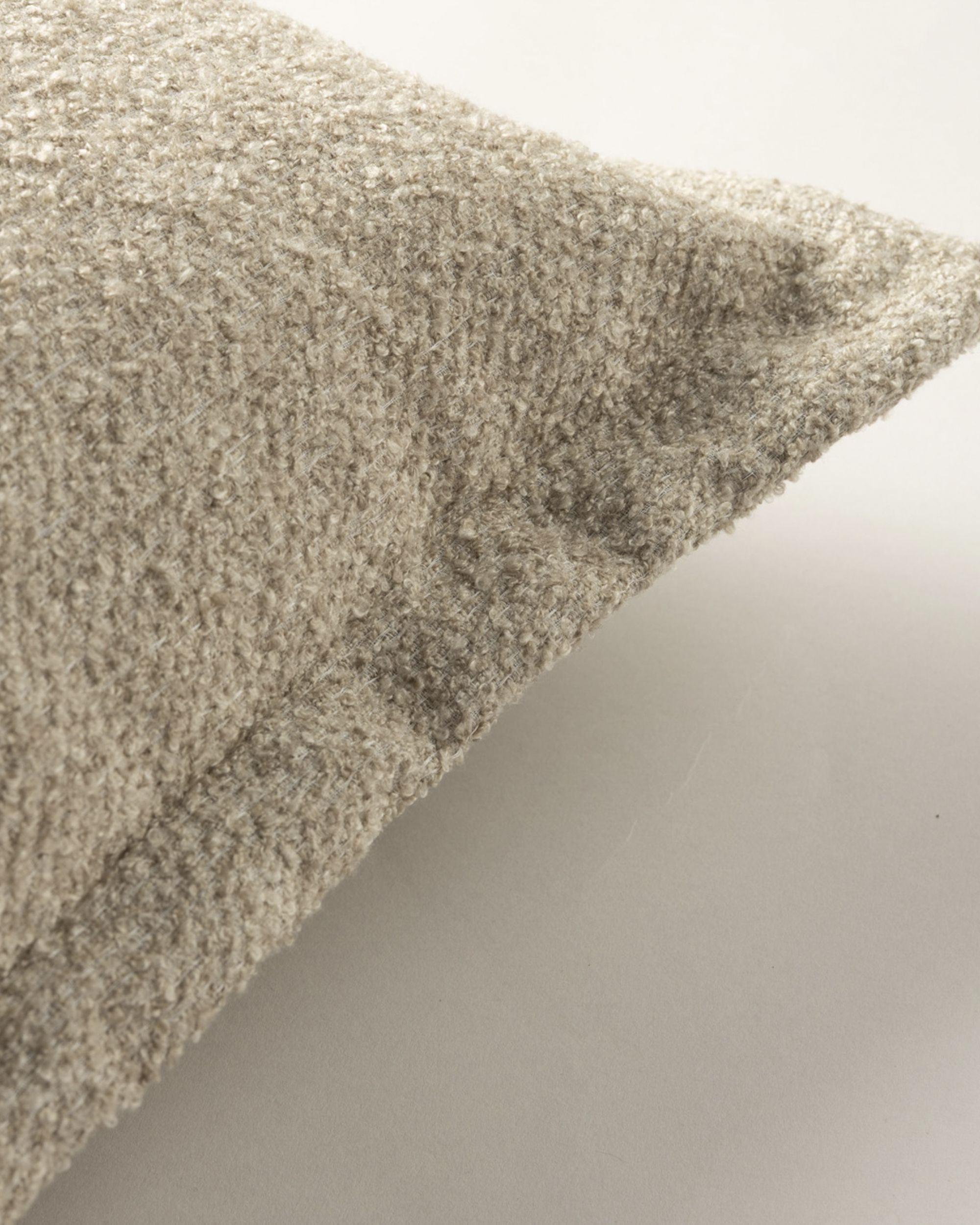 Mona cushion cover with border colour beige fabric structured
