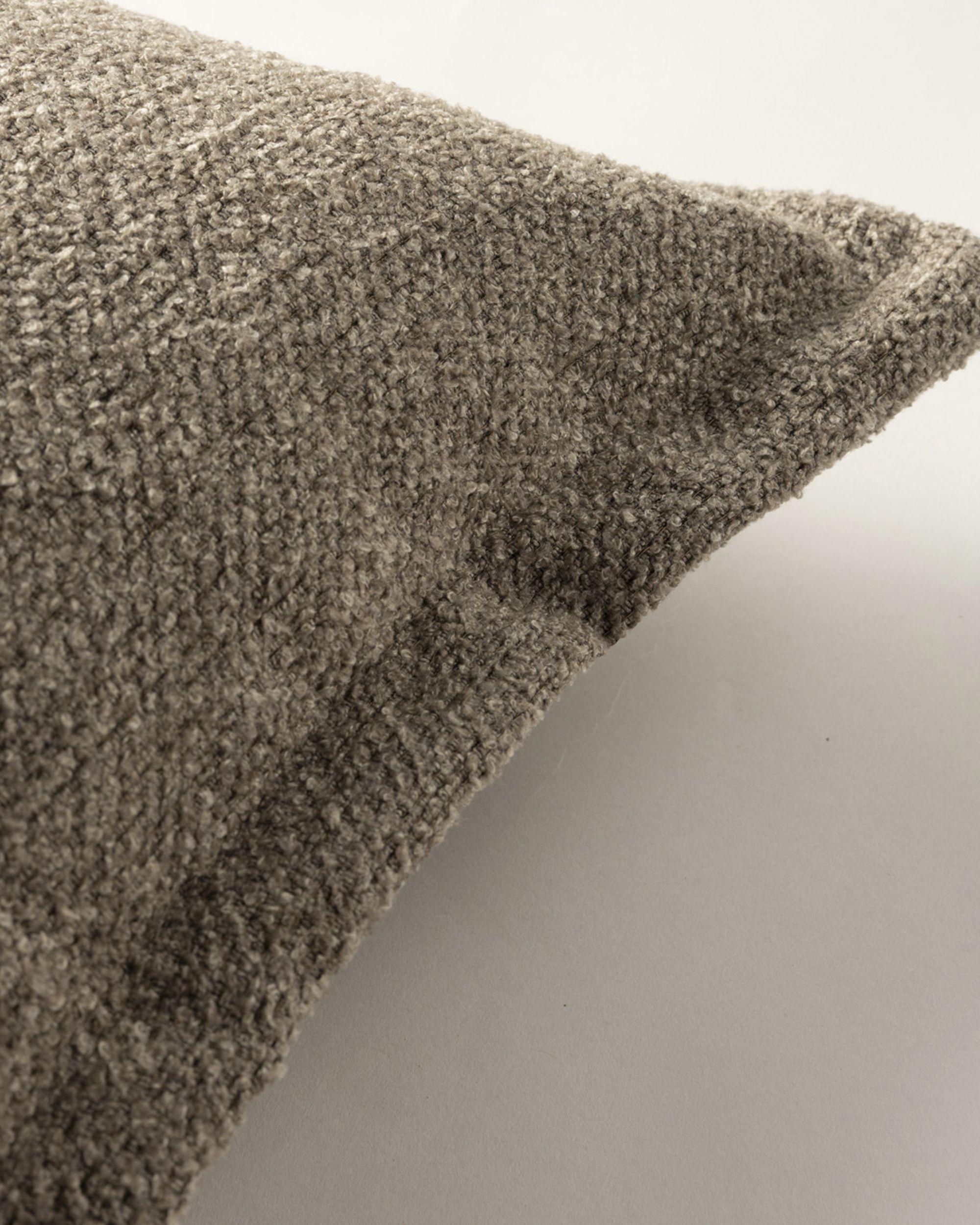 Mona cushion cover with border colour beige fabric structured
