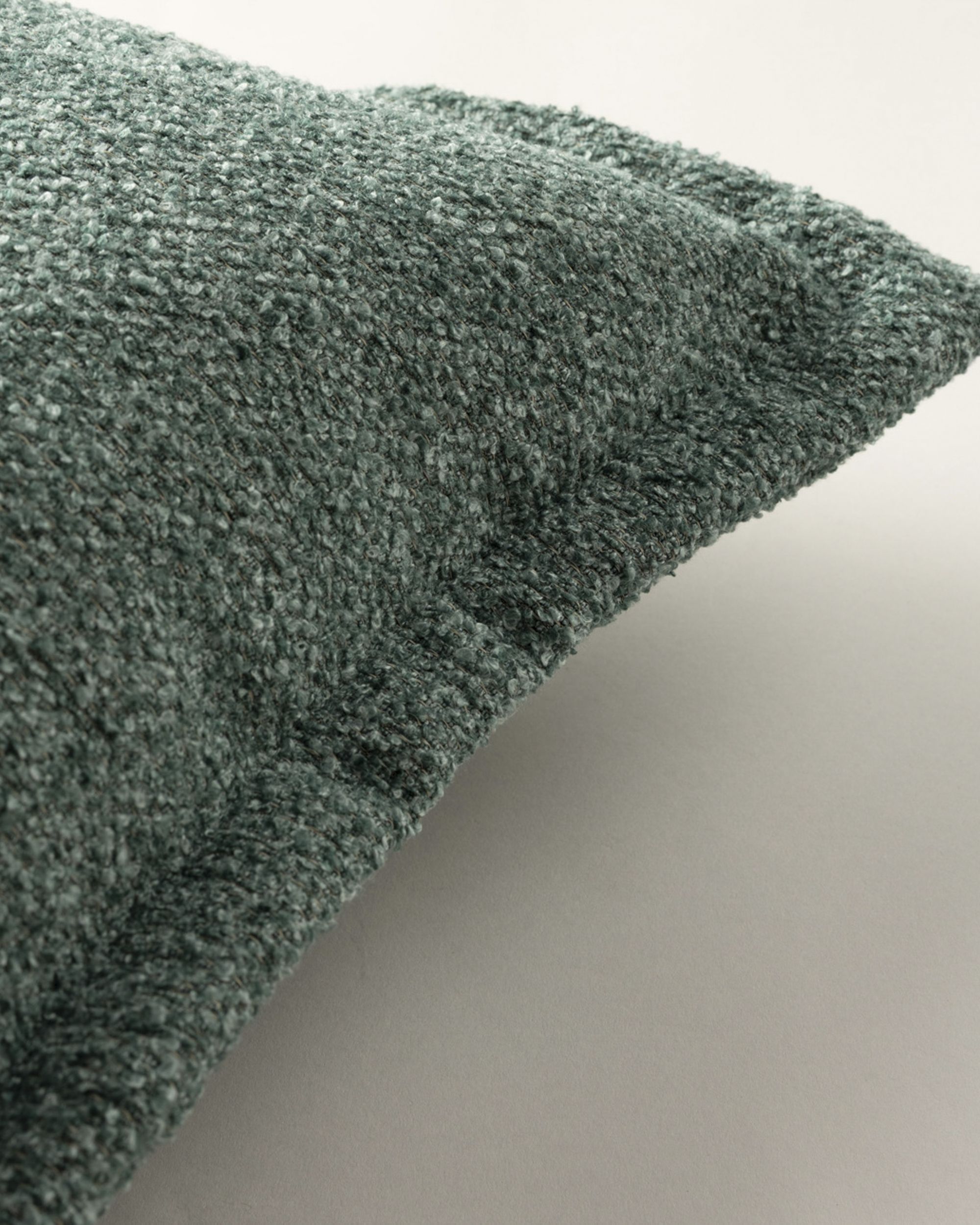 Mona cushion cover with border colour green fabric structured