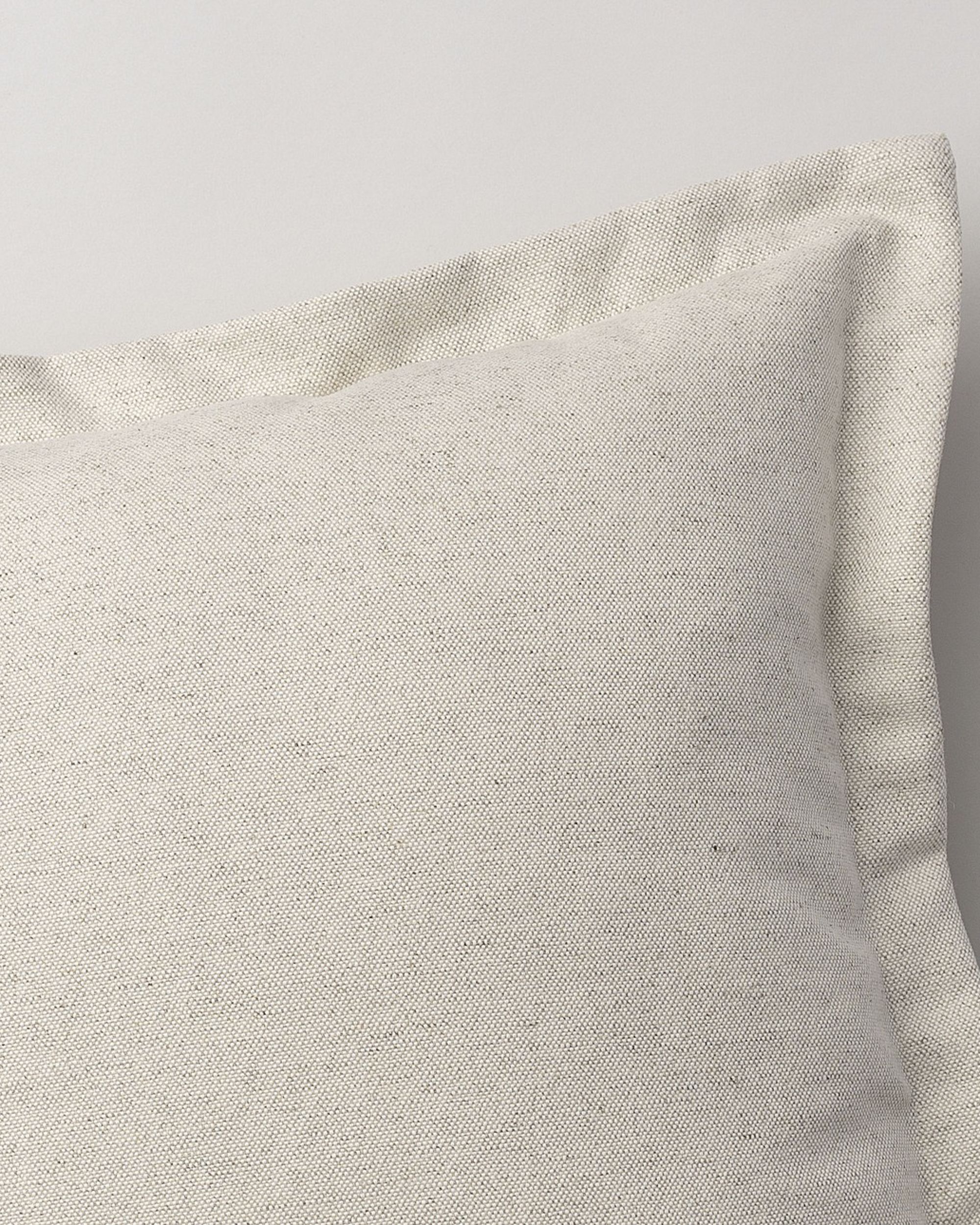 Mona cushion cover with border colour beige fabric structured