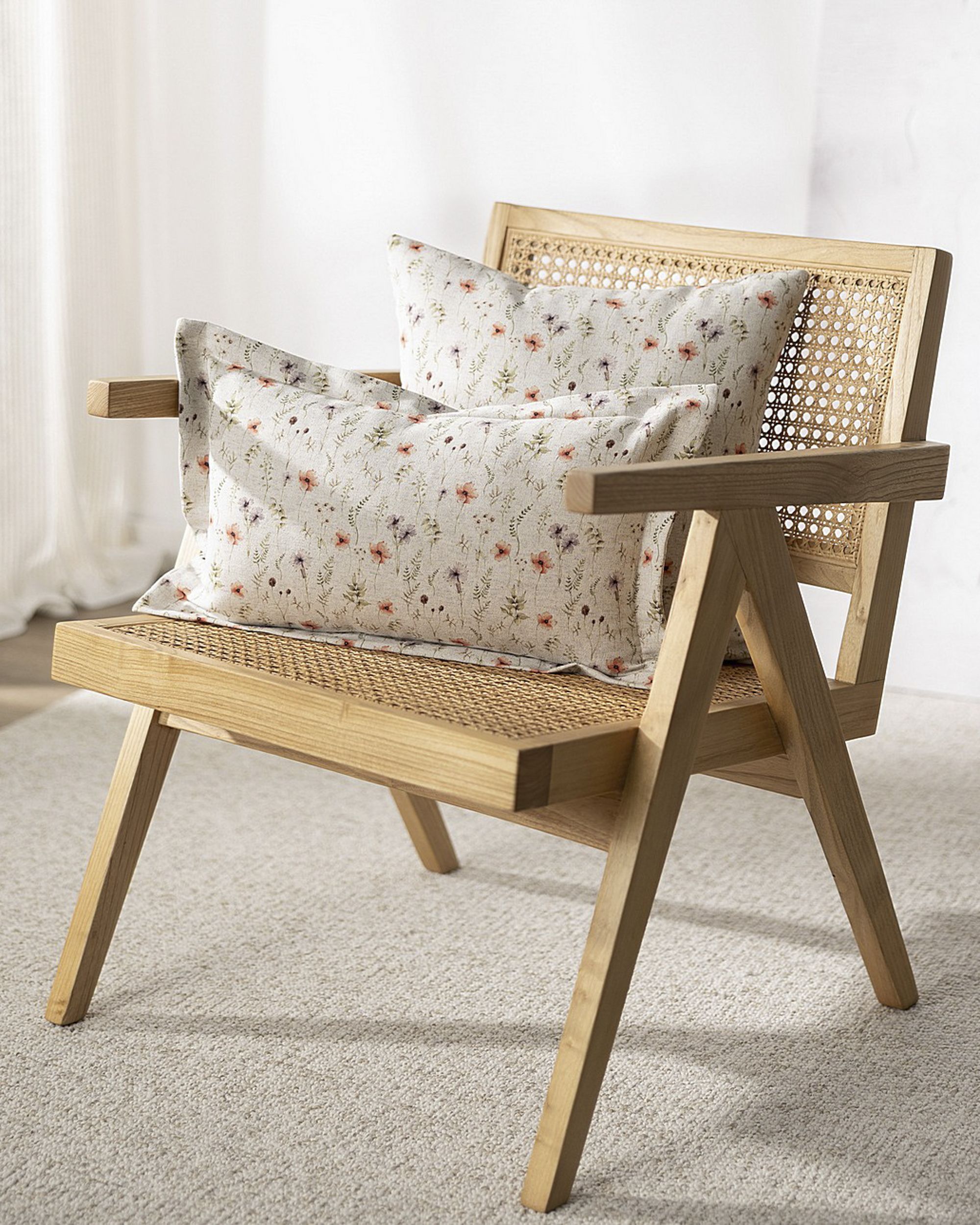 Cushion cover Mona colour multicolour fabric structured, patterned (hover)