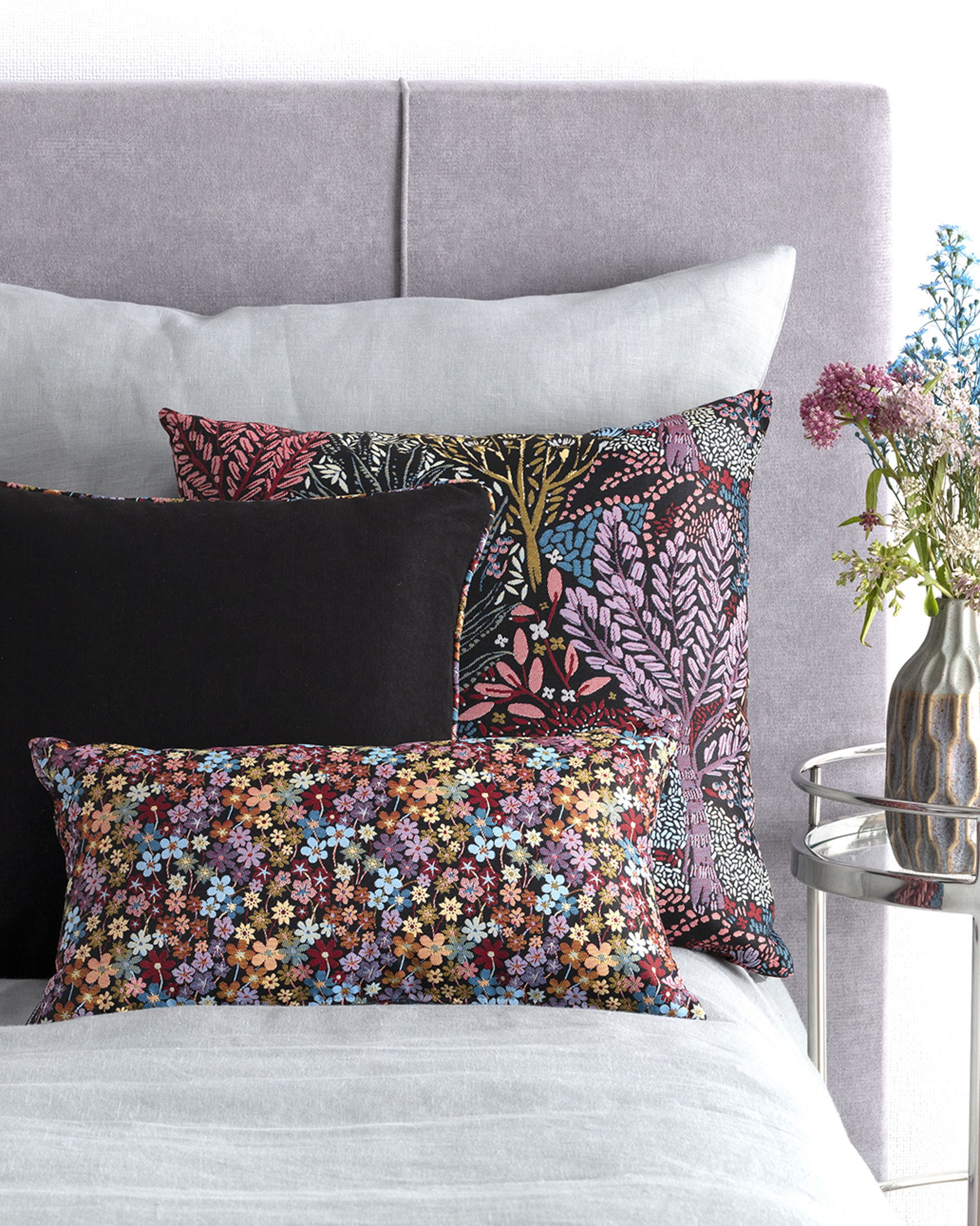 Cushions set of 3,  Dark Garden I (hover)