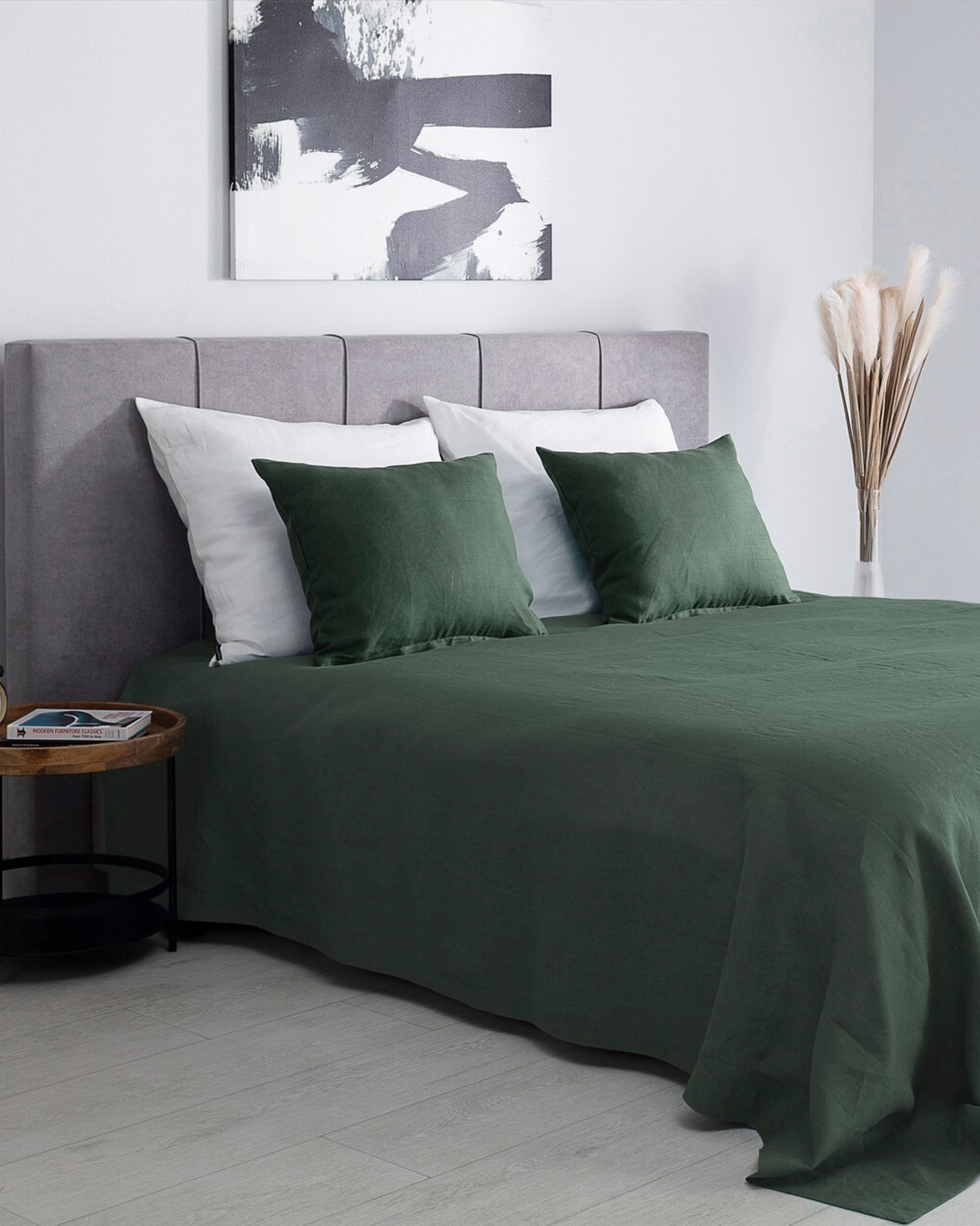 Bedspread Linen 260x260cm green