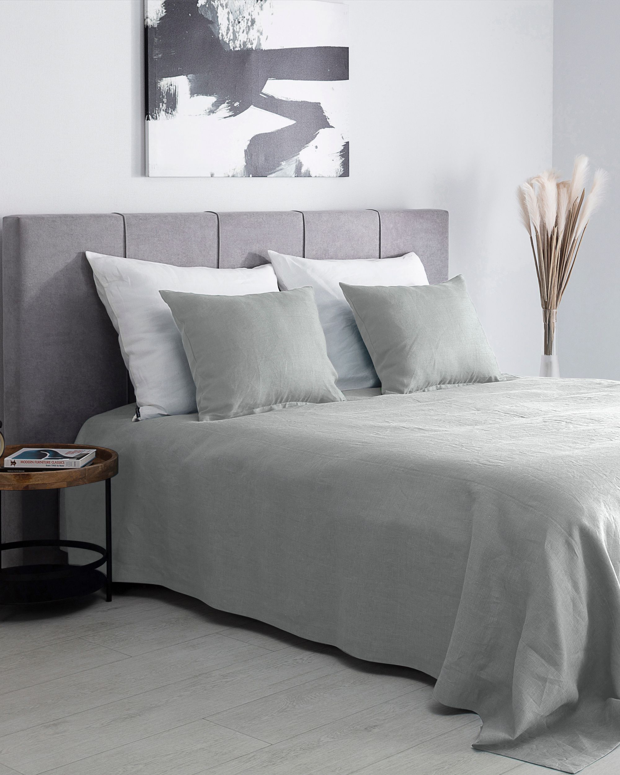 Bedspread Linen 260x260cm light grey
