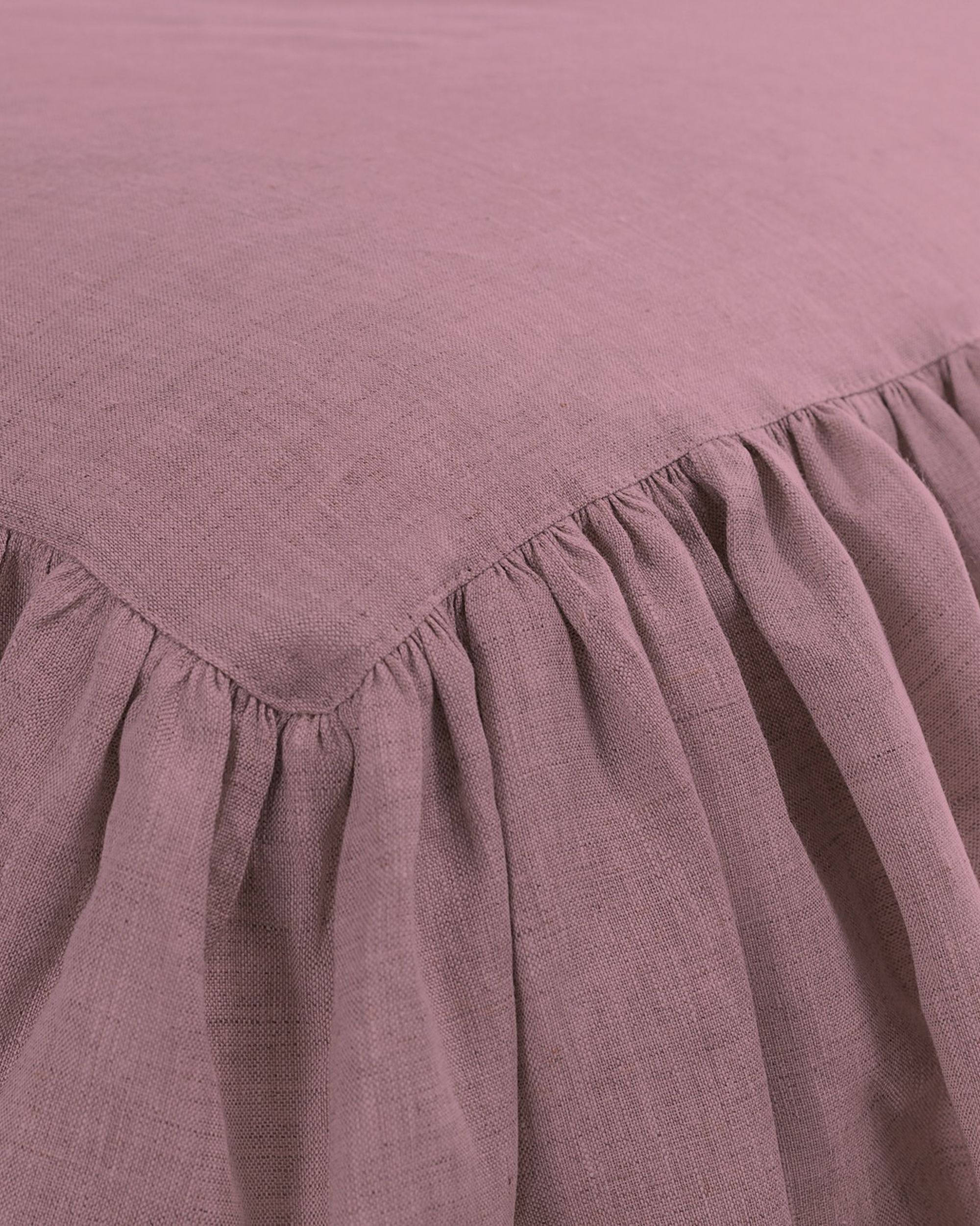 Bedspread Linen Frilly 160 x 210 cm pink