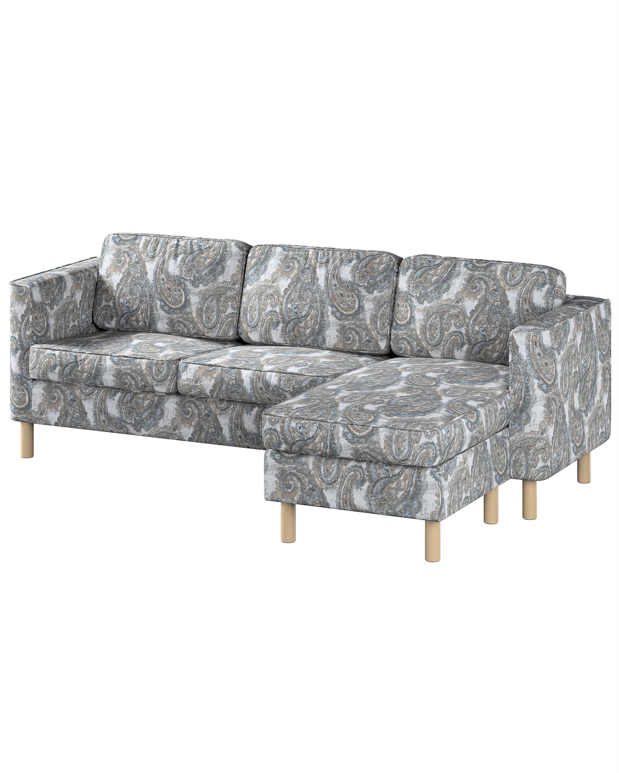 Pärup 3-seater sofa cover with chaise longue colour multicolour fabric structured, patterned