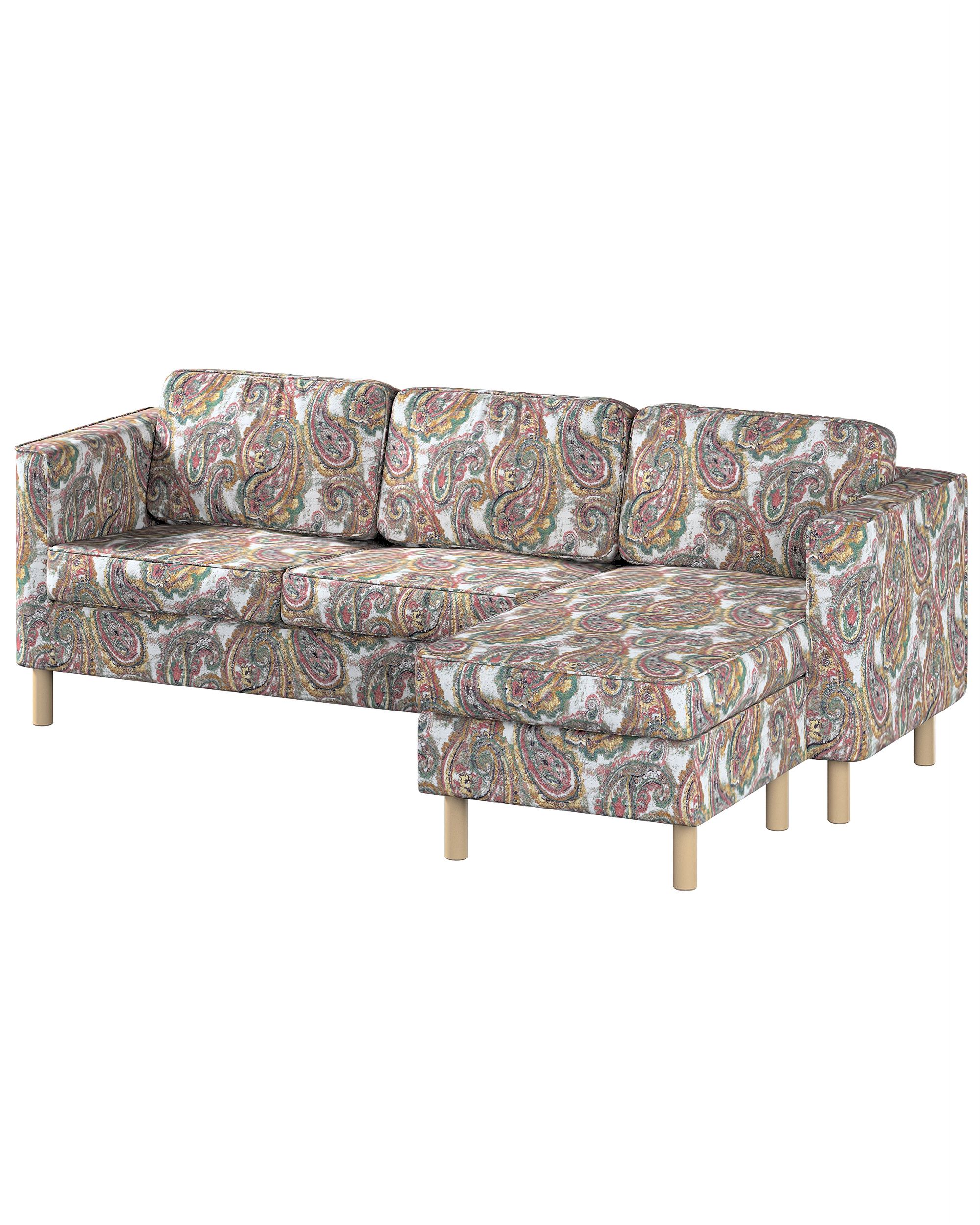 Pärup 3-seater sofa cover with chaise longue colour multicolour fabric structured, patterned
