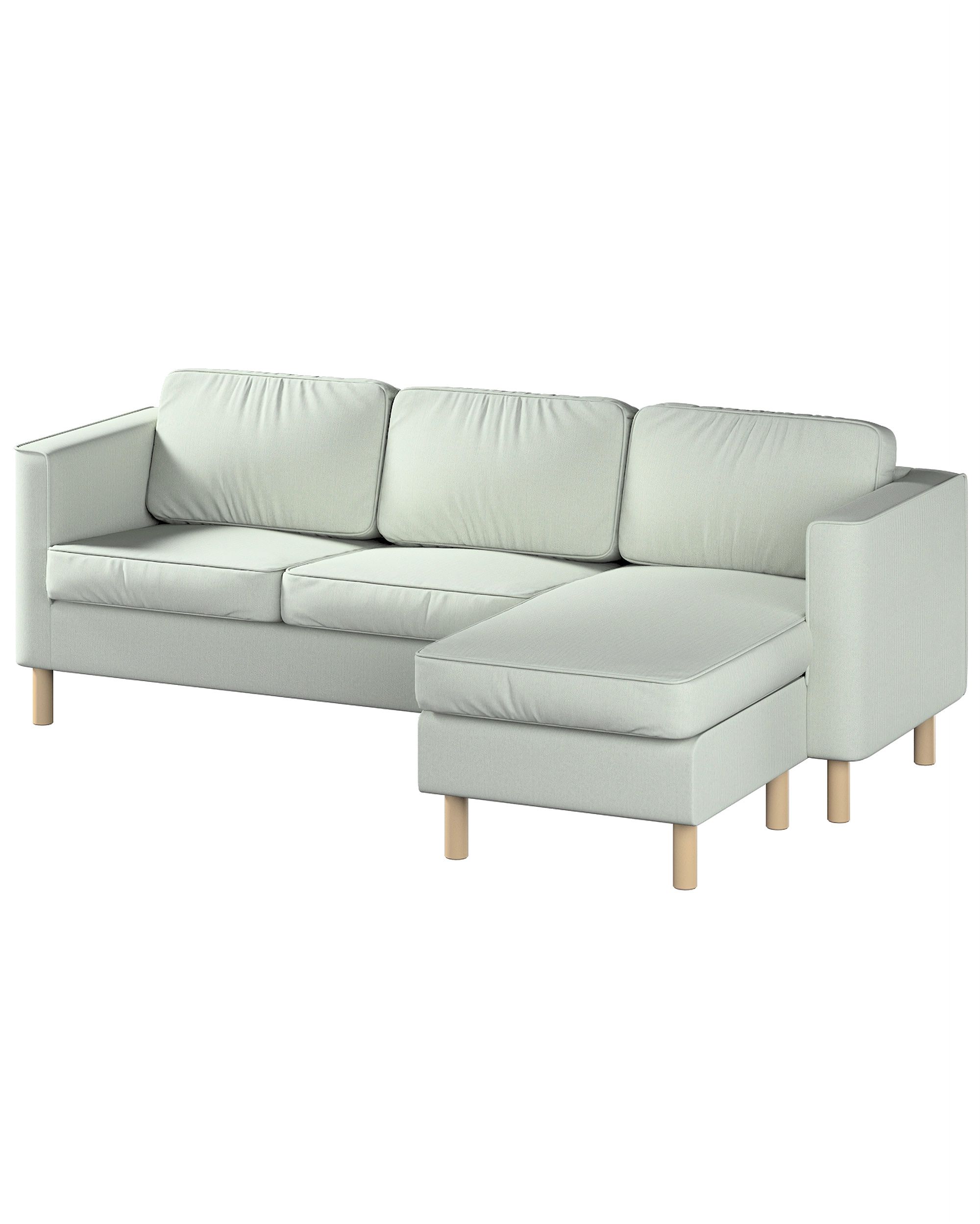 Pärup 3-seater sofa cover with chaise longue colour blue fabric structured