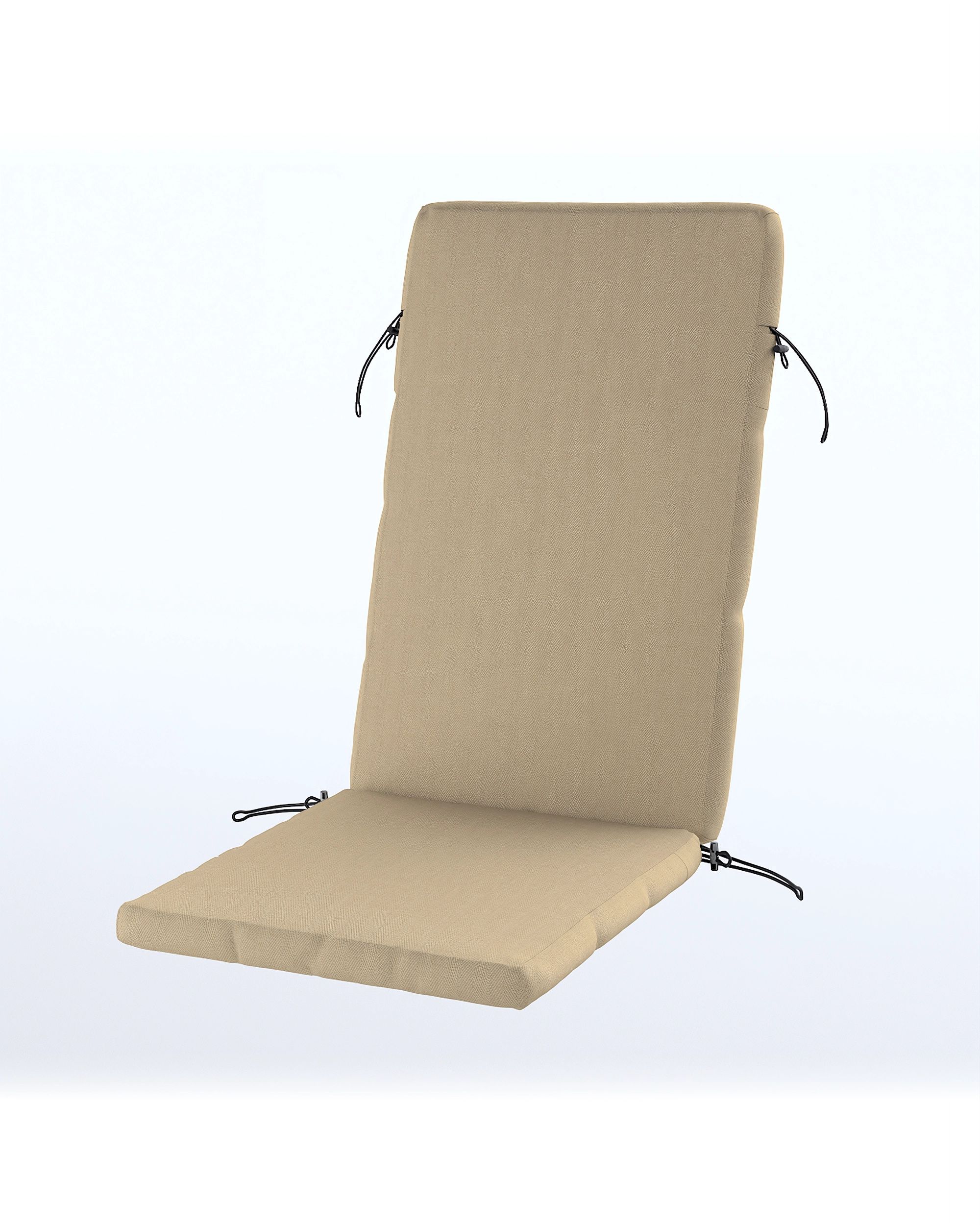 Duvholmen chair cushion cover 116x45cm (BONDHOLMEN, NÄMMARÖ, SJÄLLAND) colour beige fabric outdoor, structured
