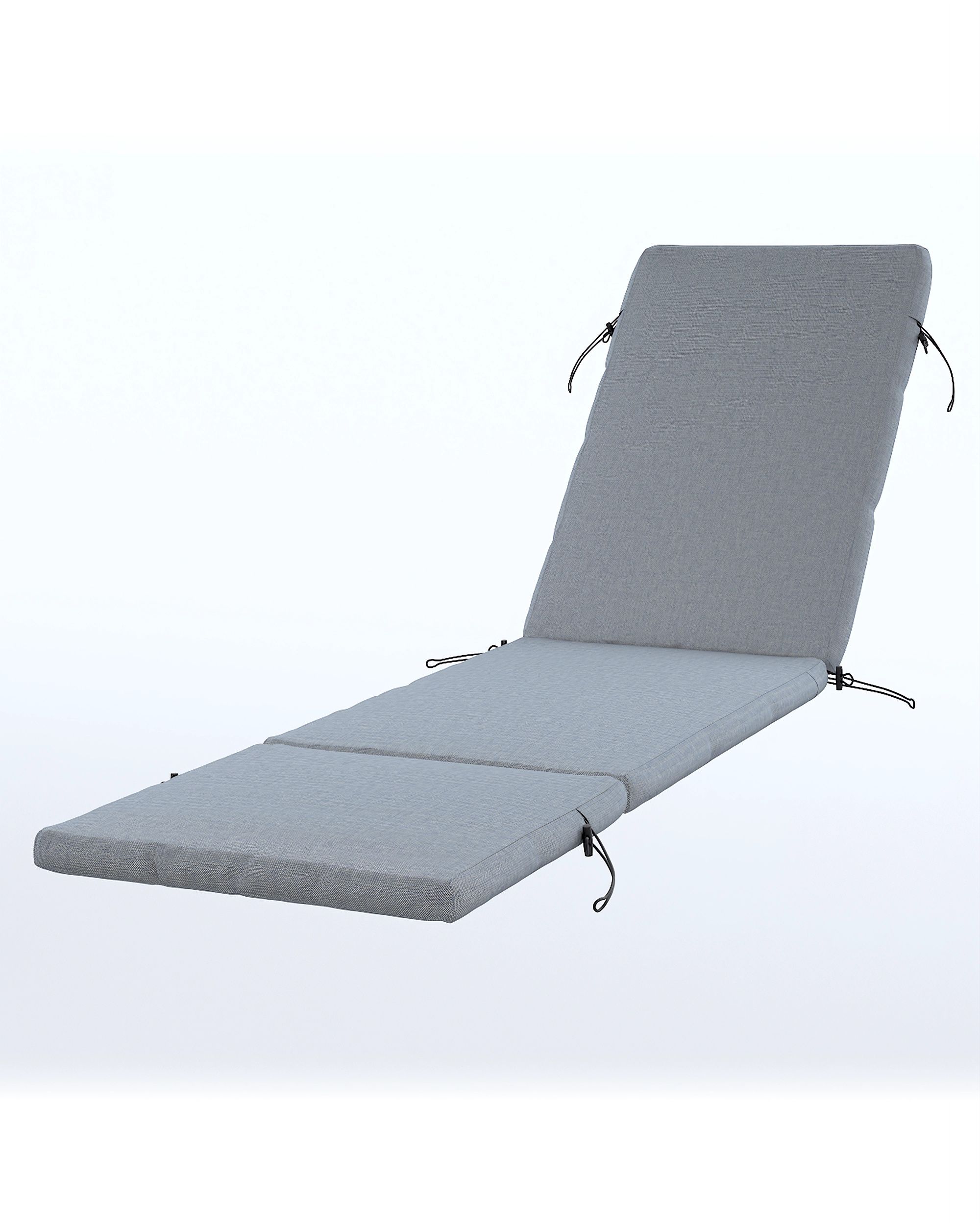 Duvholmen lounger cushion cover 190x60cm (NÄMMARÖ, SEGERÖN) colour black fabric outdoor, structured