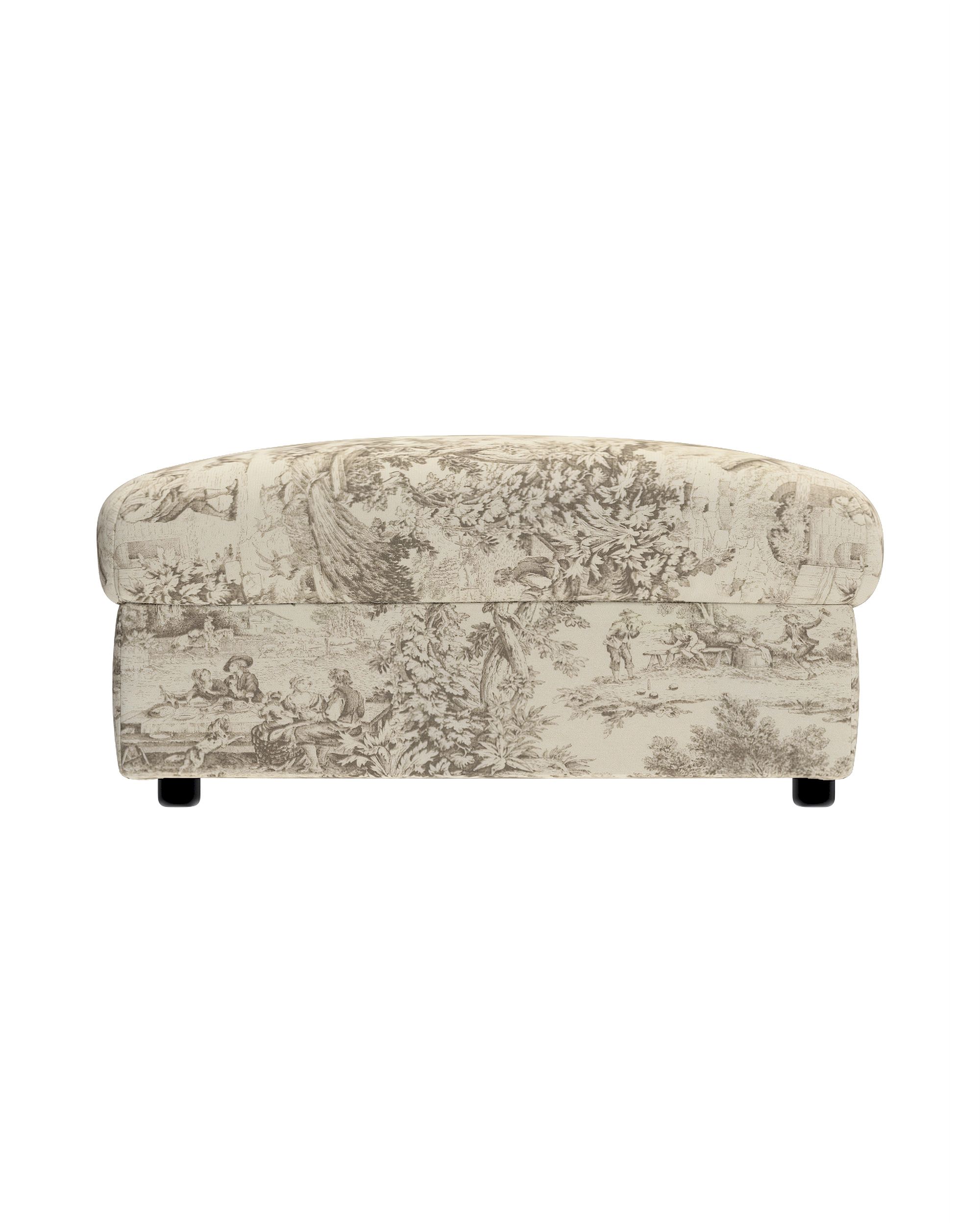 Cover for footstool Vimle colour brown fabric patterned