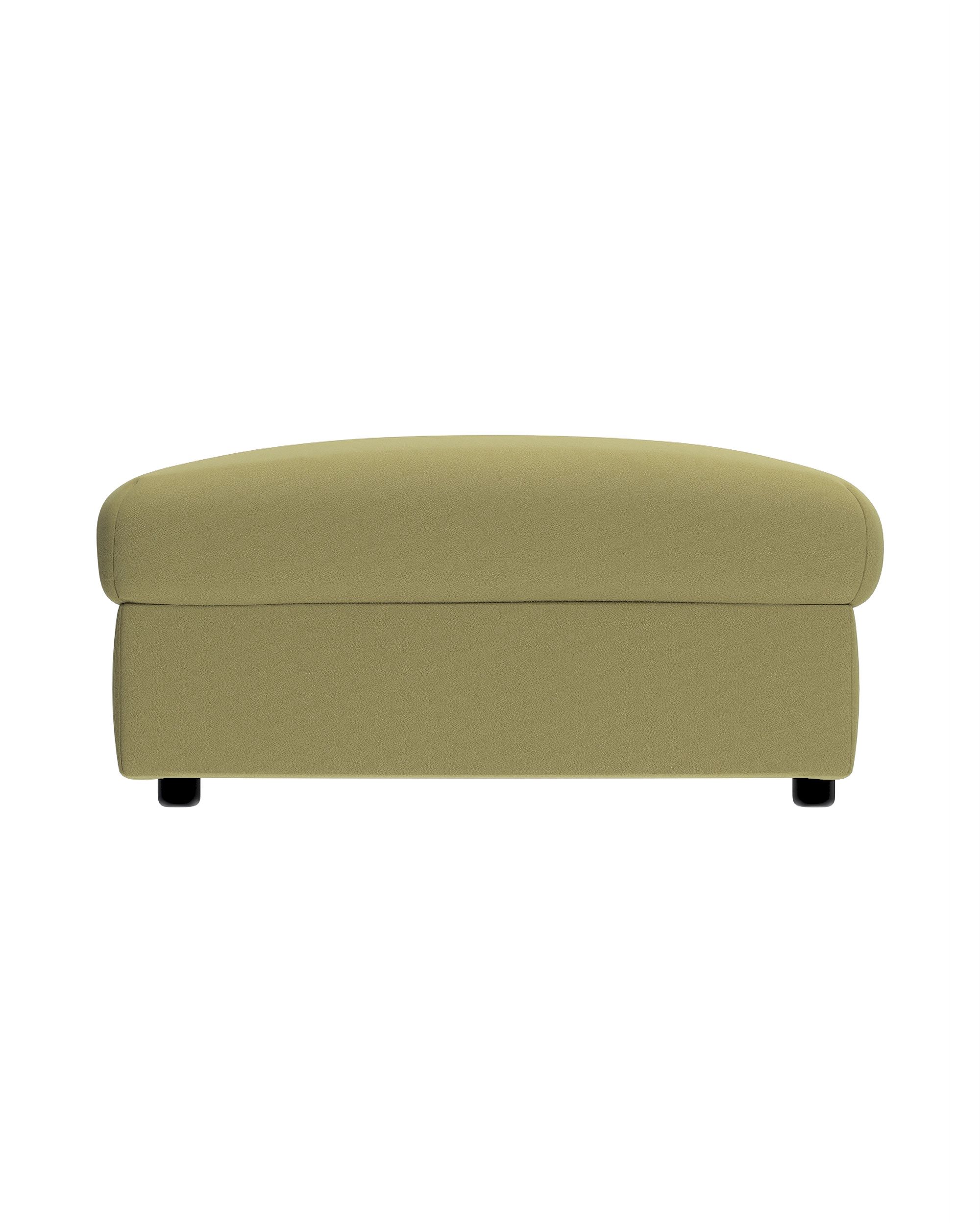 Cover for footstool Vimle colour green fabric gloss, velvet