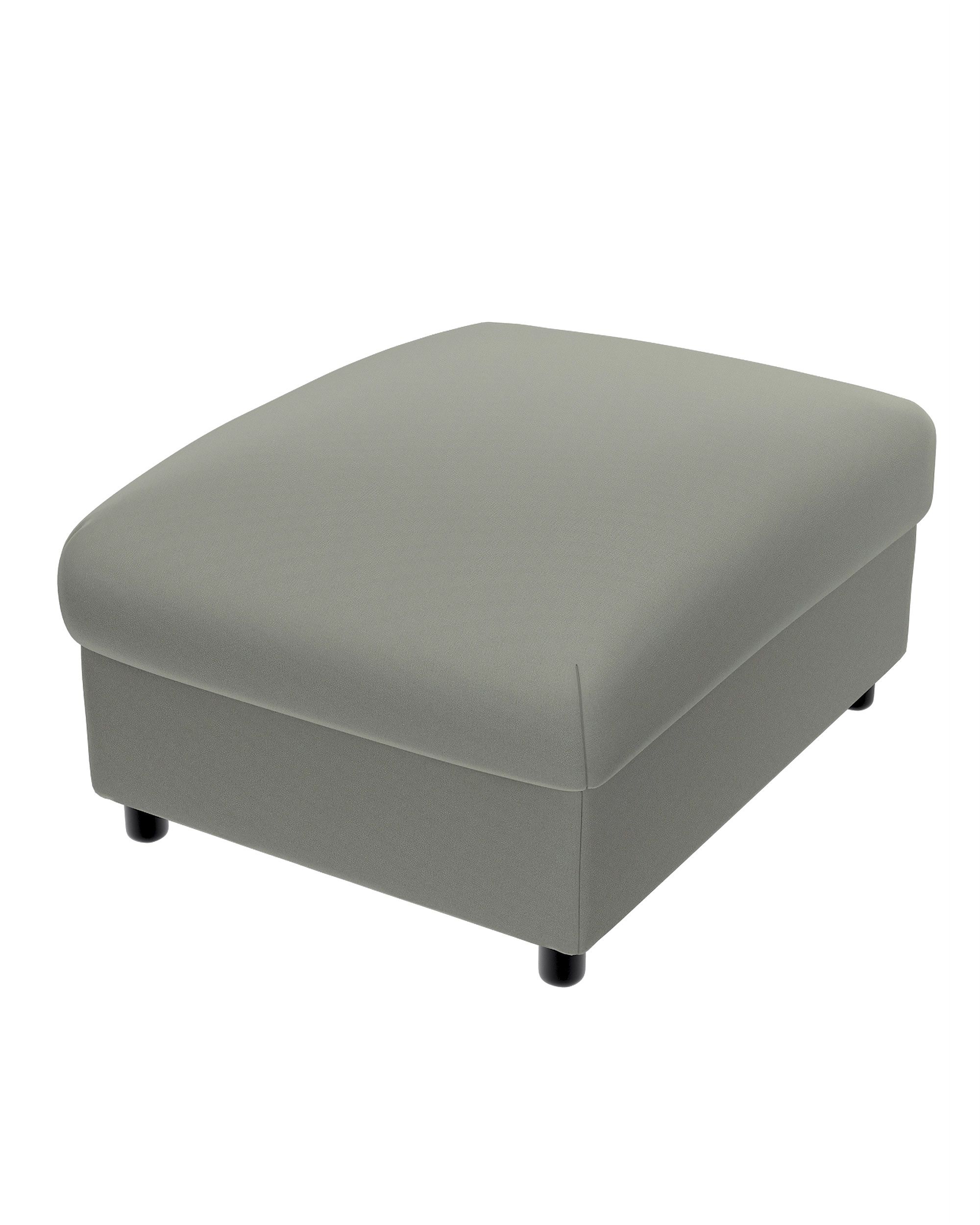 Cover for footstool Vimle colour grey fabric gloss, velvet (hover)