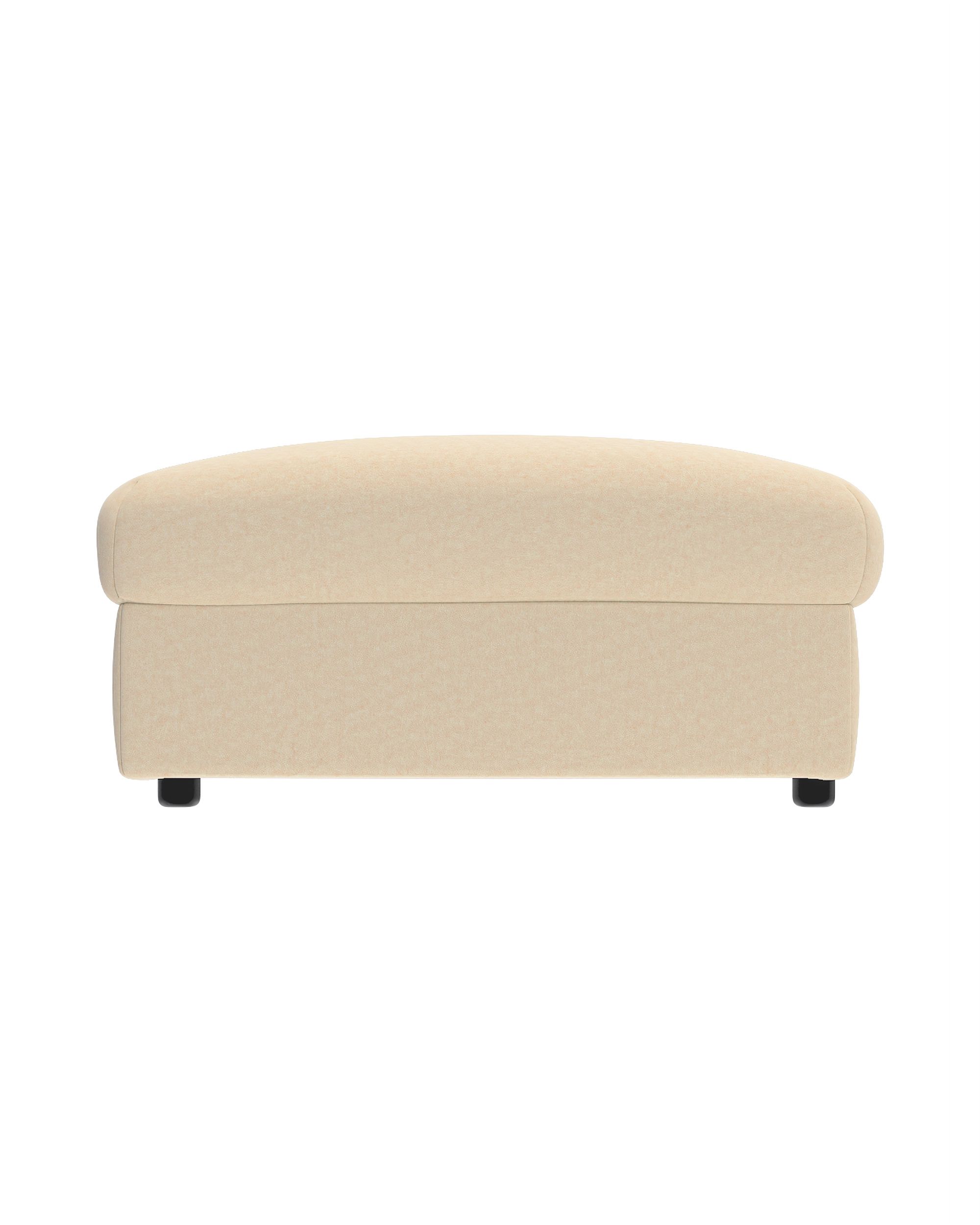 Cover for footstool Vimle colour ecru fabric gloss, velvet