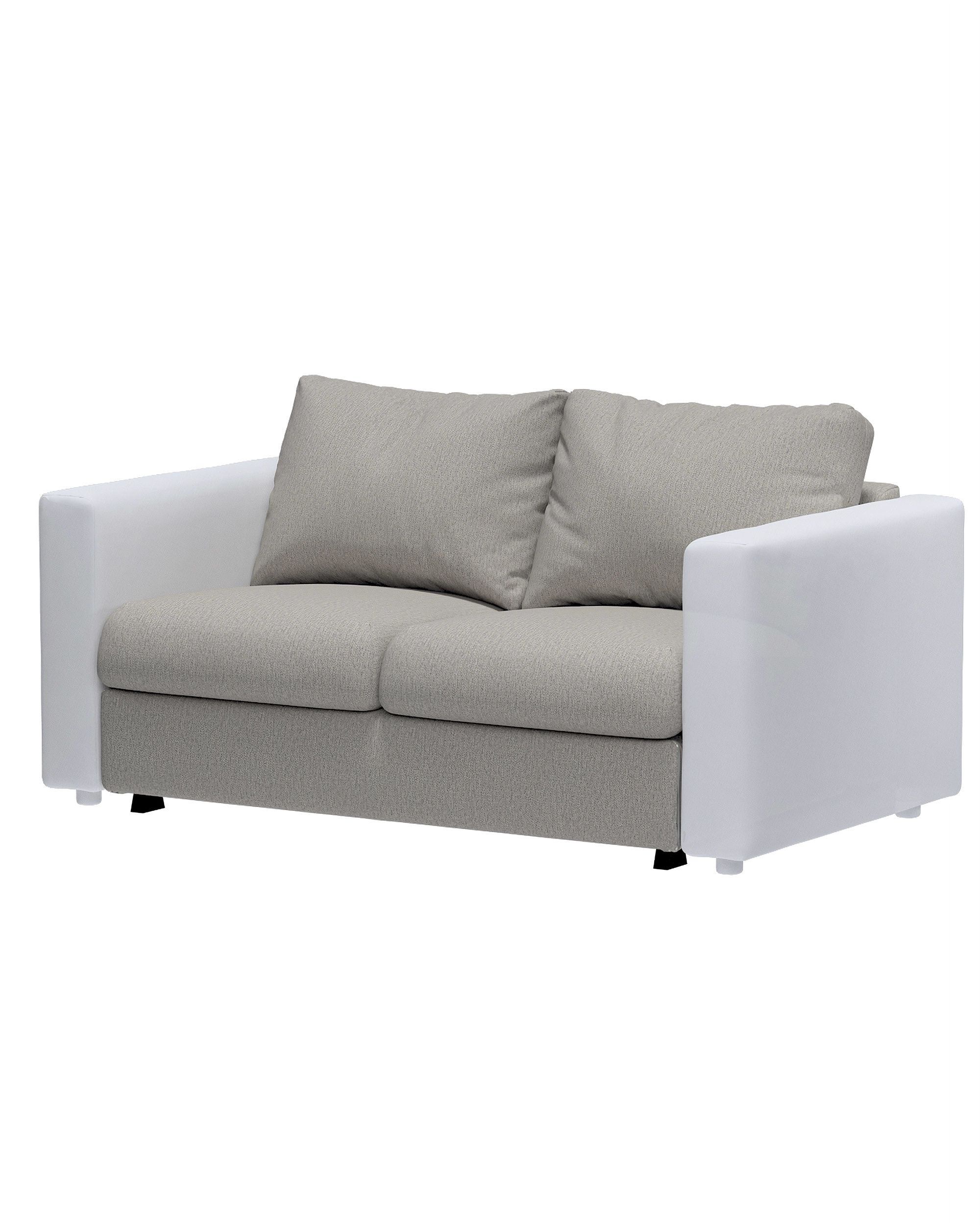 Cover for 2-seater sofa bed section Vimle colour grey fabric structured