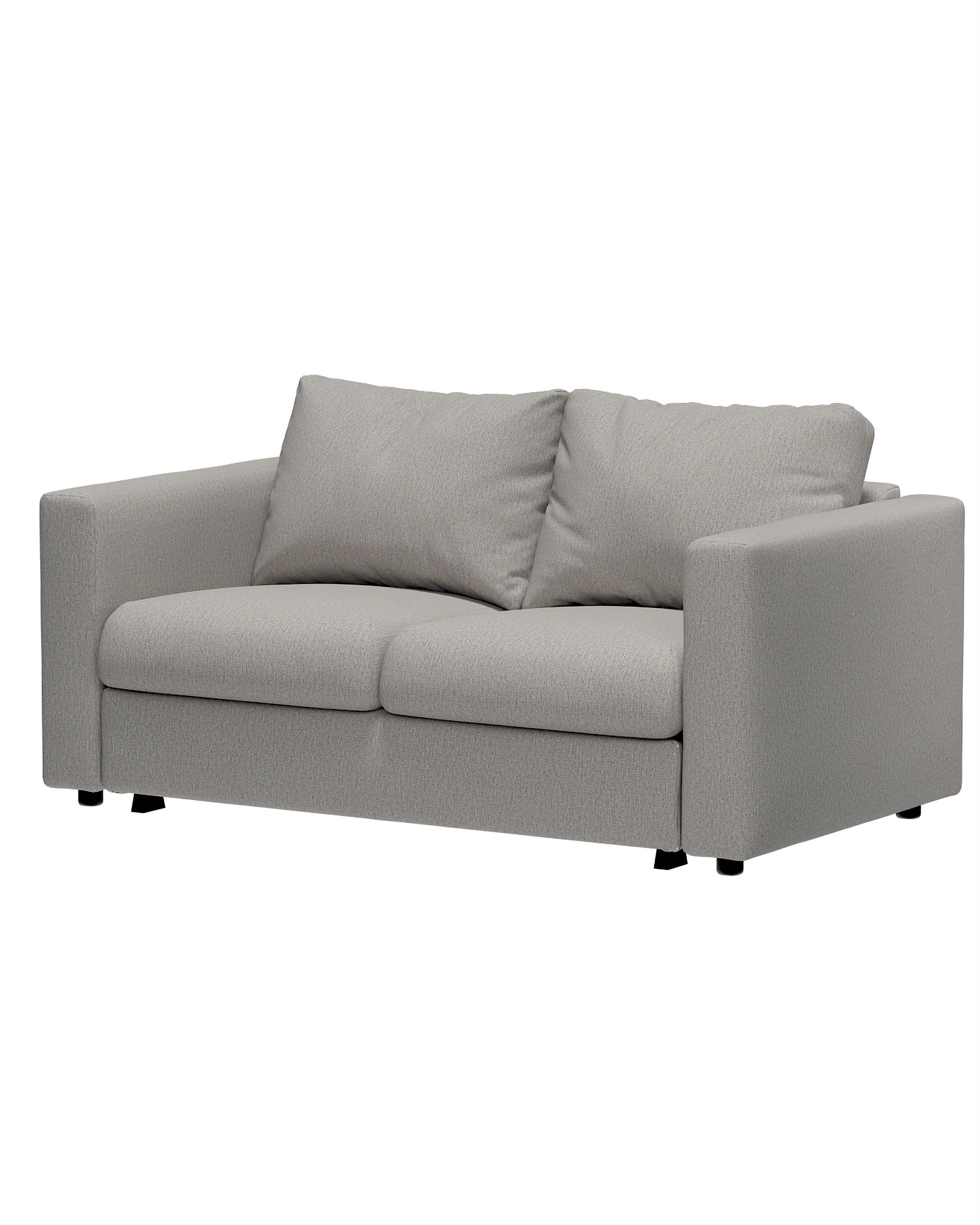 Cover for 2-seater sofa bed section Vimle colour grey fabric structured (hover)