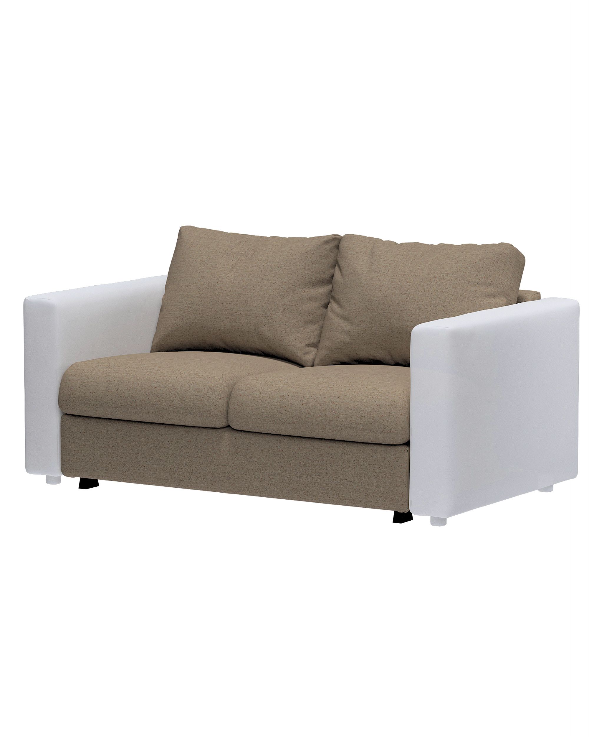Cover for 2-seater sofa bed section Vimle colour beige fabric structured