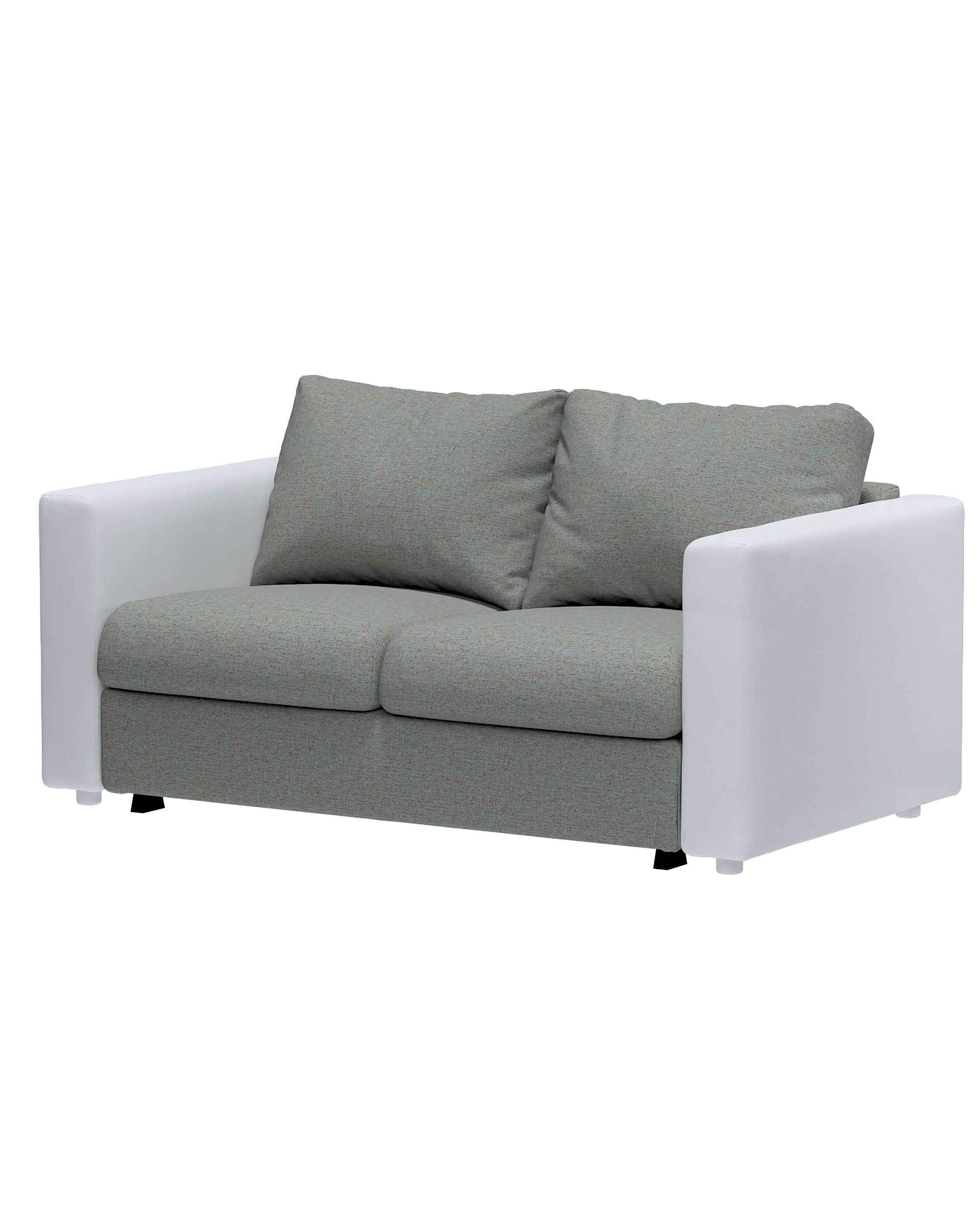 Cover for 2-seater sofa bed section Vimle colour blue fabric structured