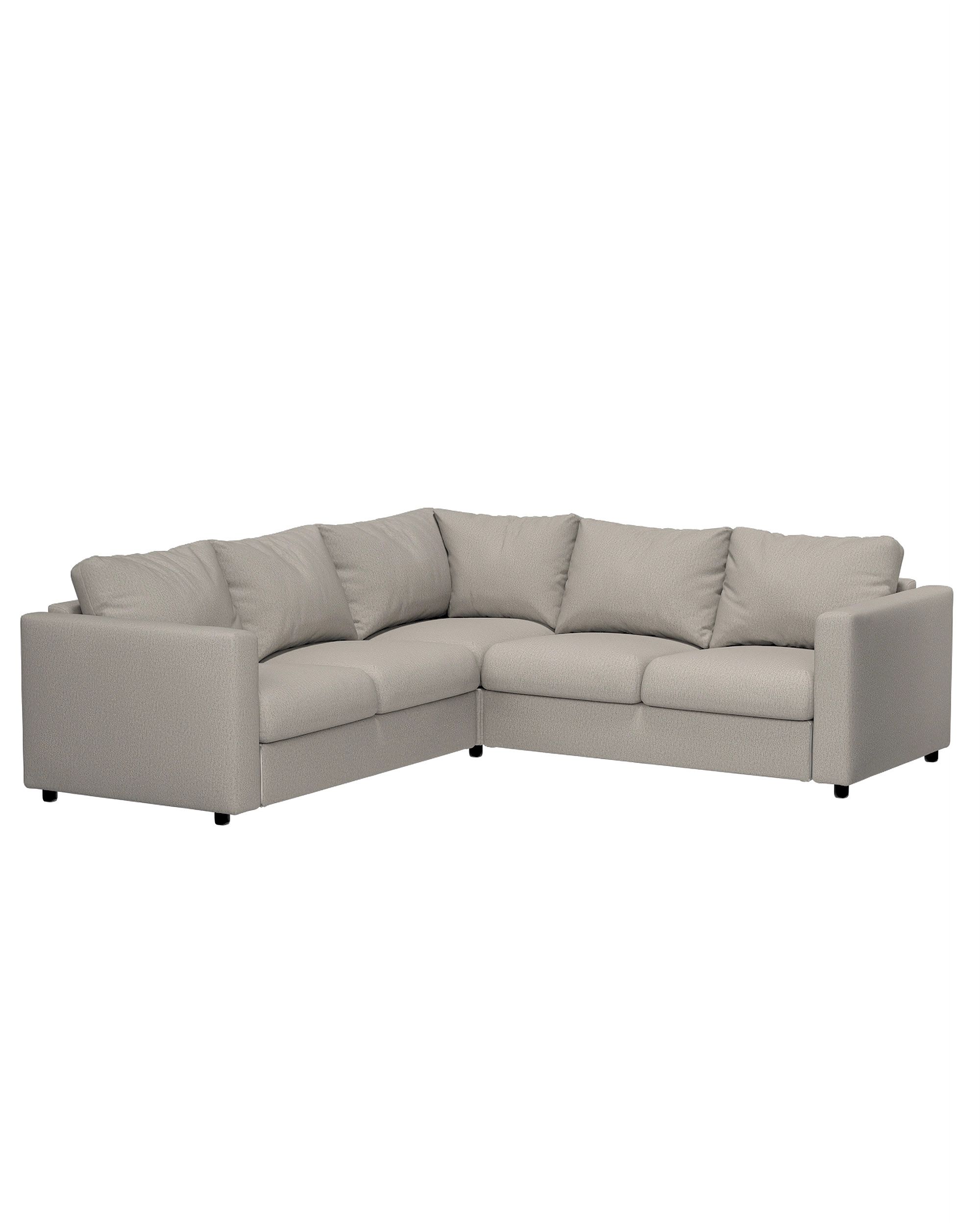 Cover for corner section Vimle colour grey fabric structured (hover)