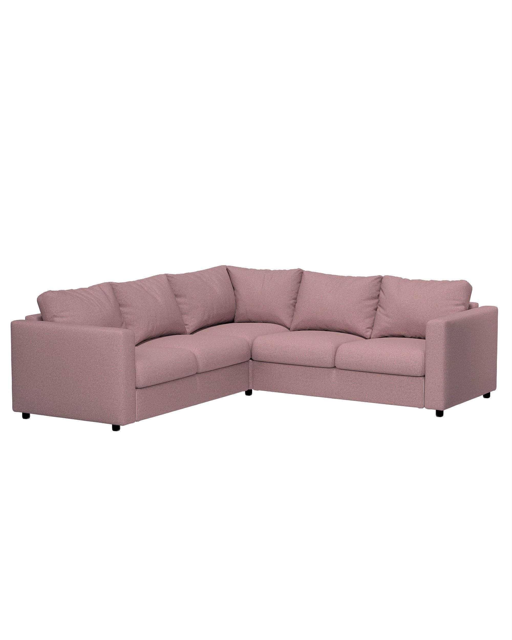 Cover for corner section Vimle colour pink fabric structured (hover)