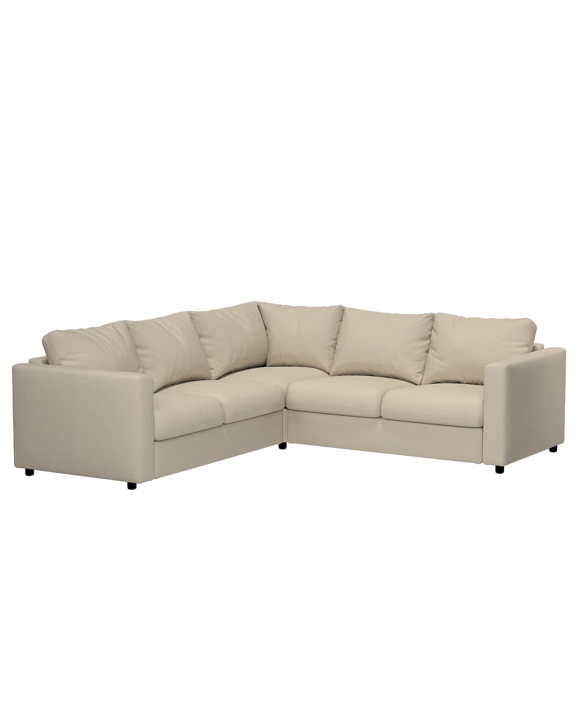 Cover for corner section Vimle colour beige fabric structured (hover)
