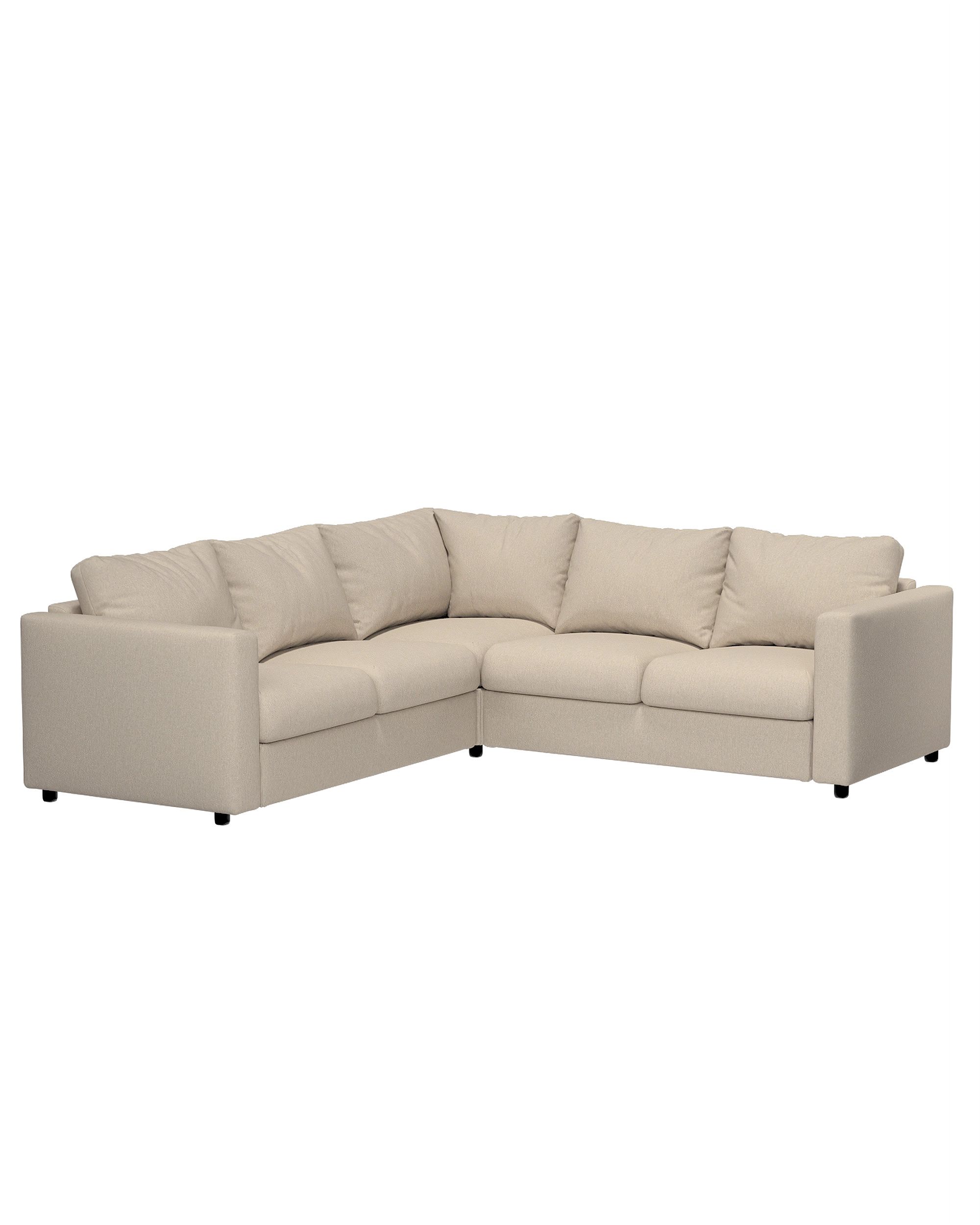 Cover for corner section Vimle colour beige fabric structured (hover)
