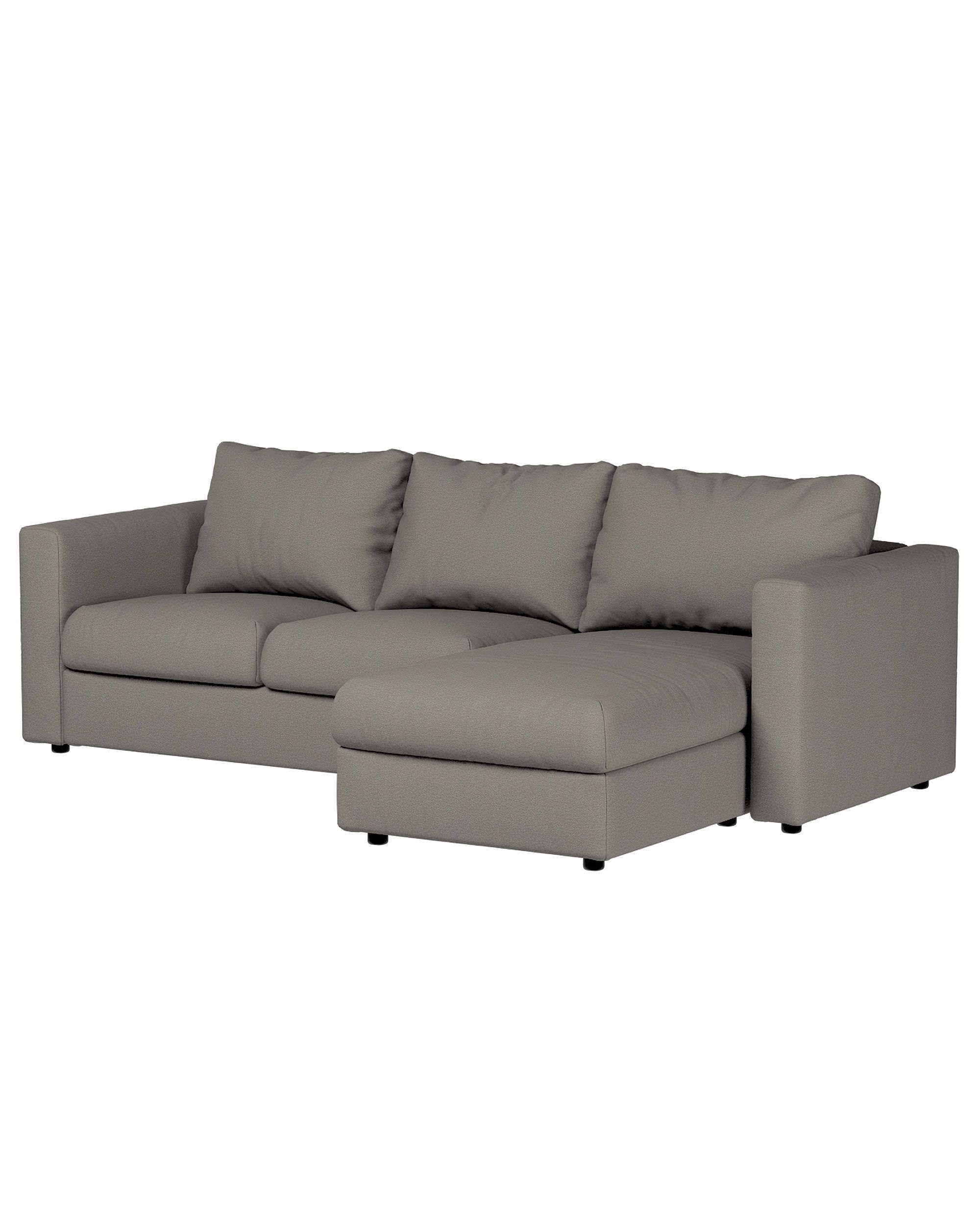 Cover for chaise section Vimle colour grey fabric structured (hover)