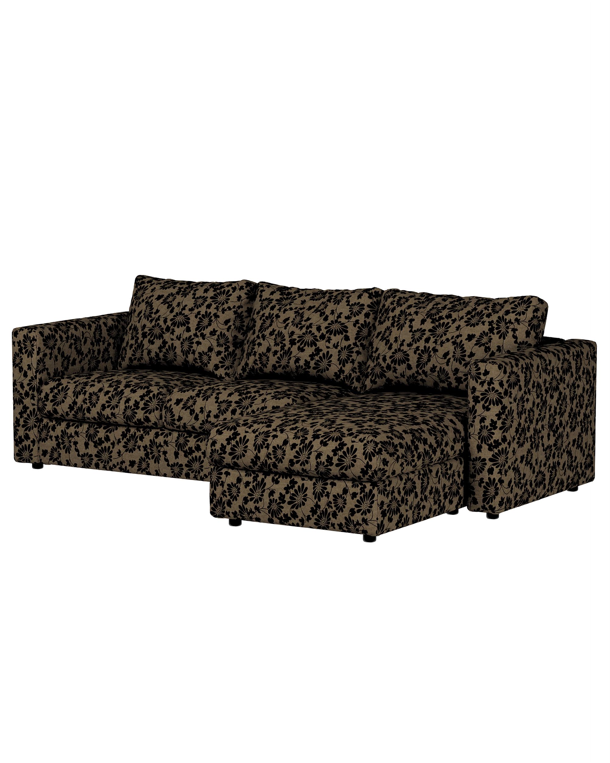 Cover for chaise section Vimle colour beige fabric structured, patterned (hover)