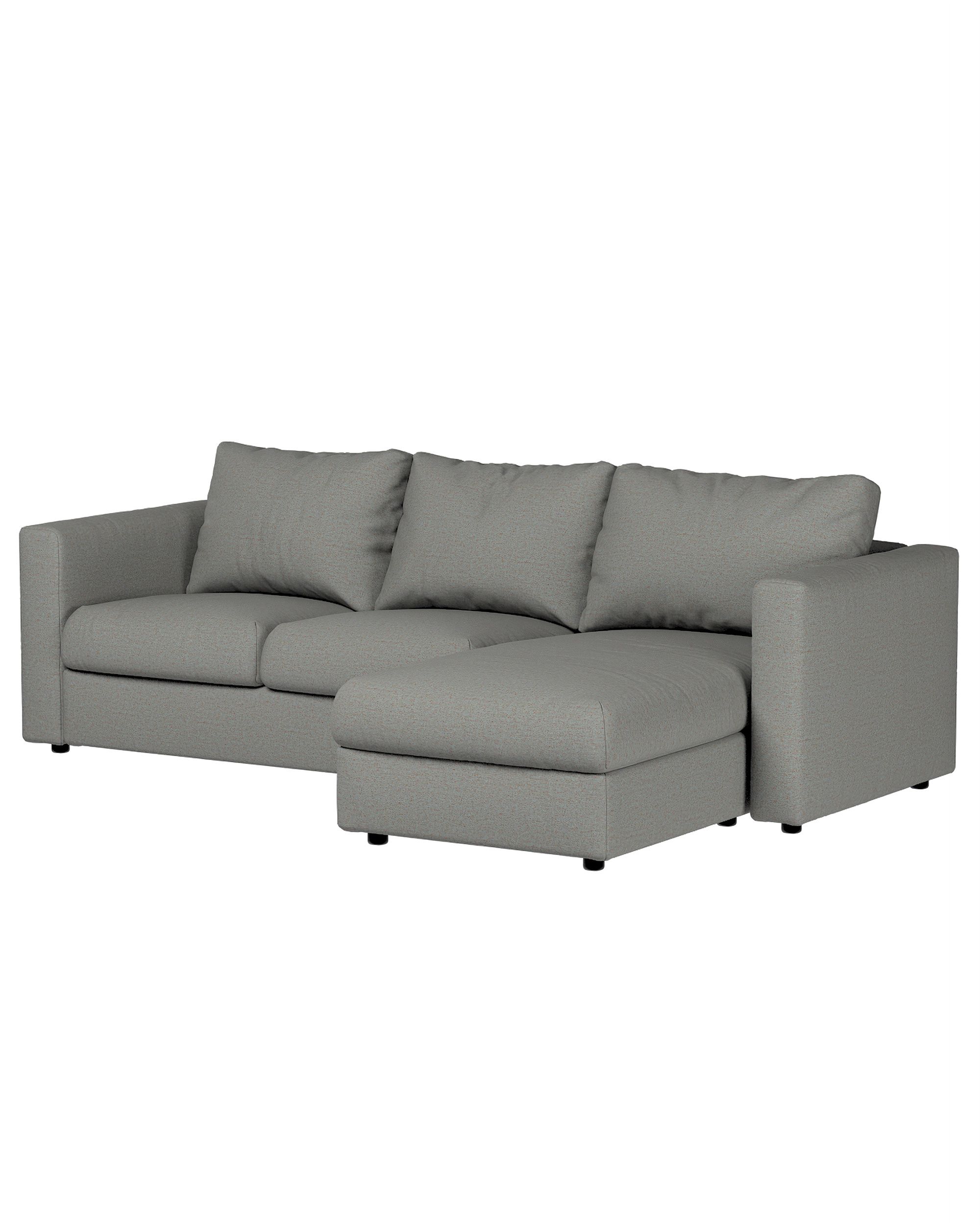 Cover for chaise section Vimle colour blue fabric structured (hover)