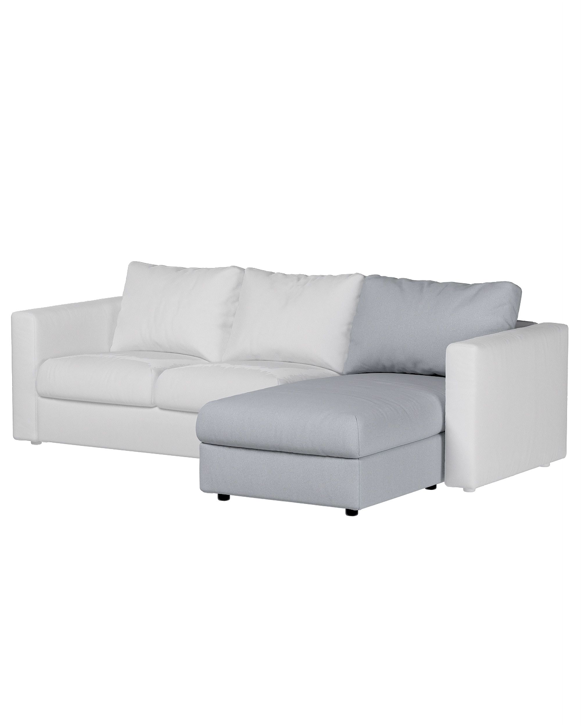 Cover for chaise section Vimle colour blue fabric structured