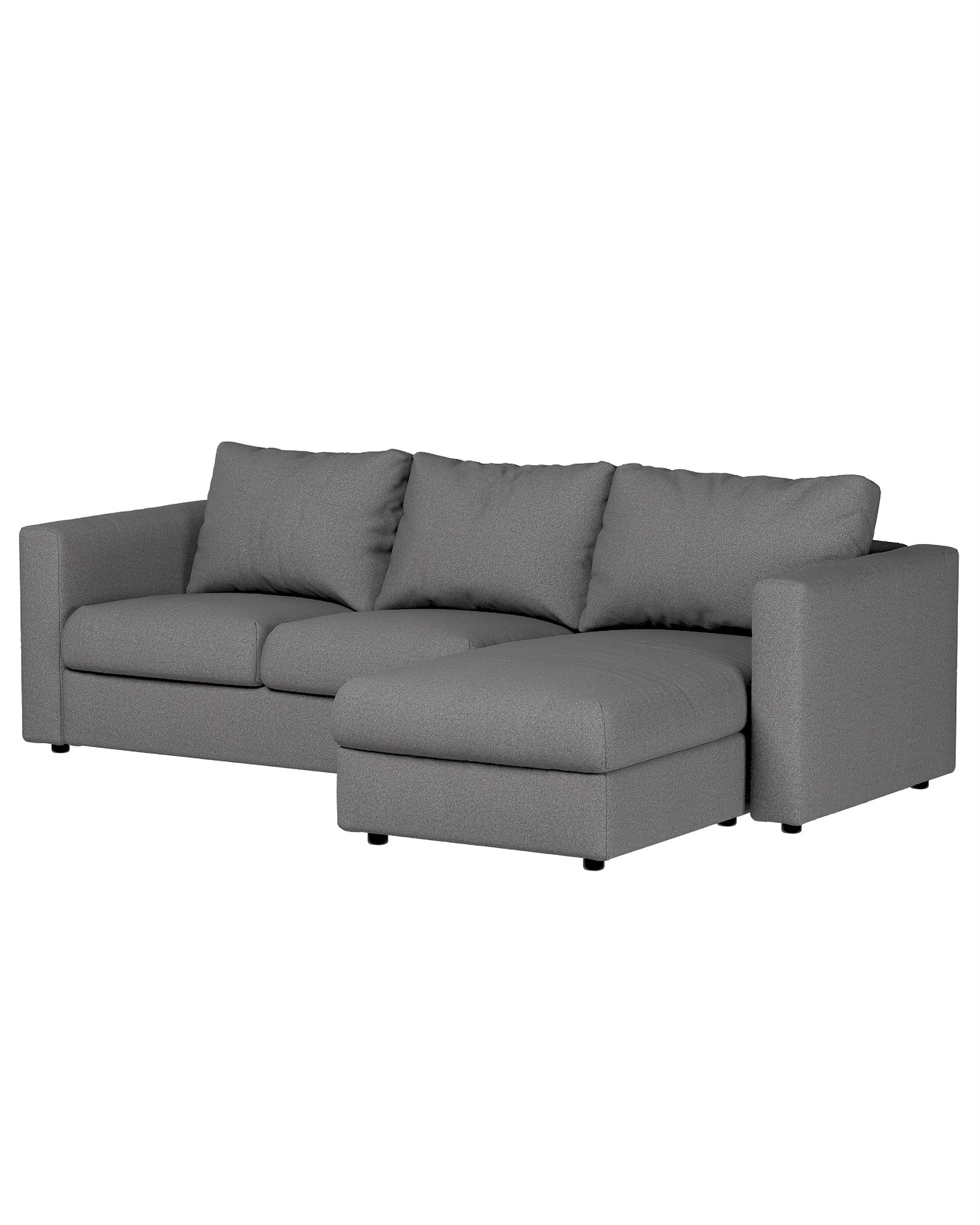 Cover for chaise section Vimle colour grey fabric structured (hover)