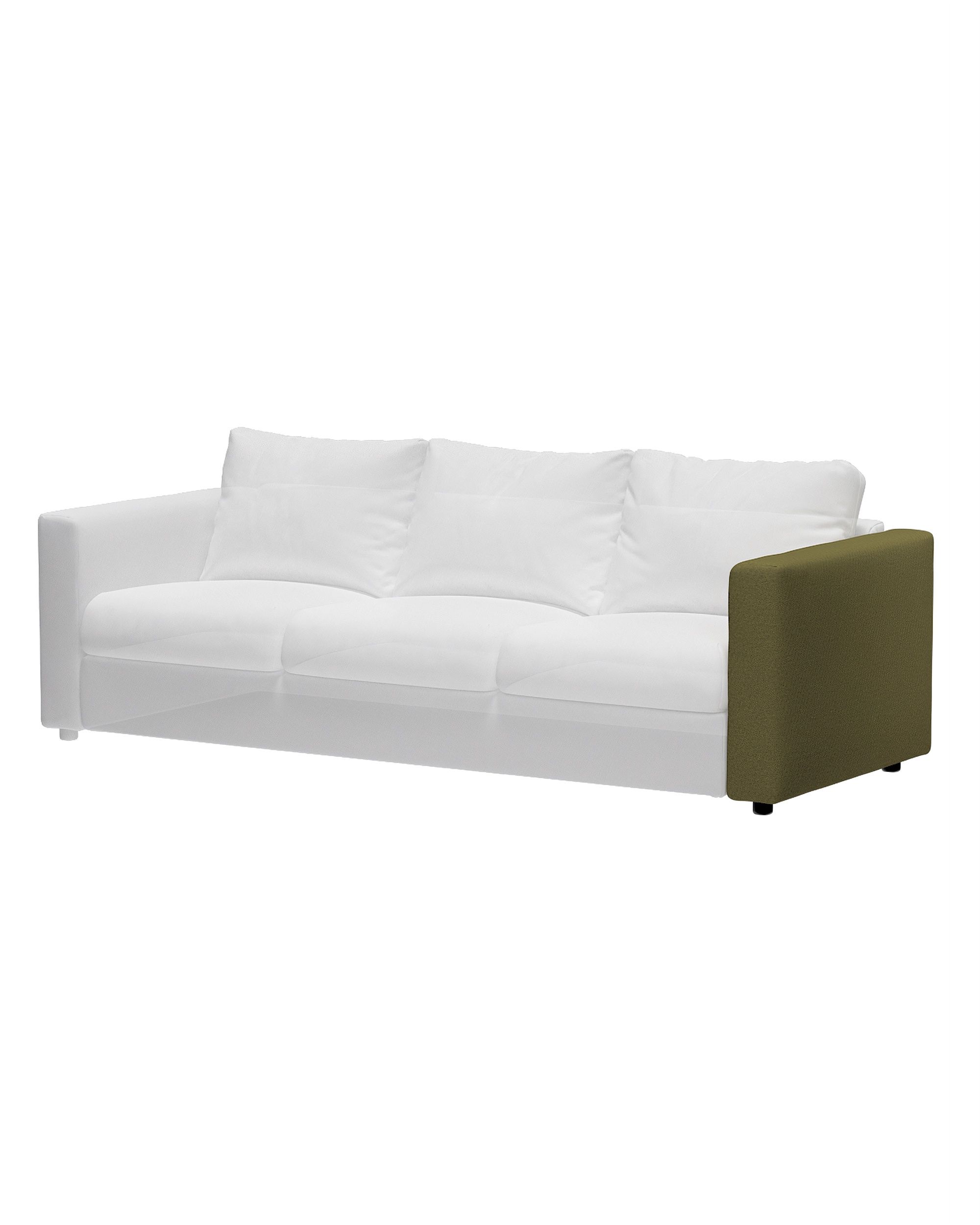 Cover for armrest Vimle colour green fabric structured