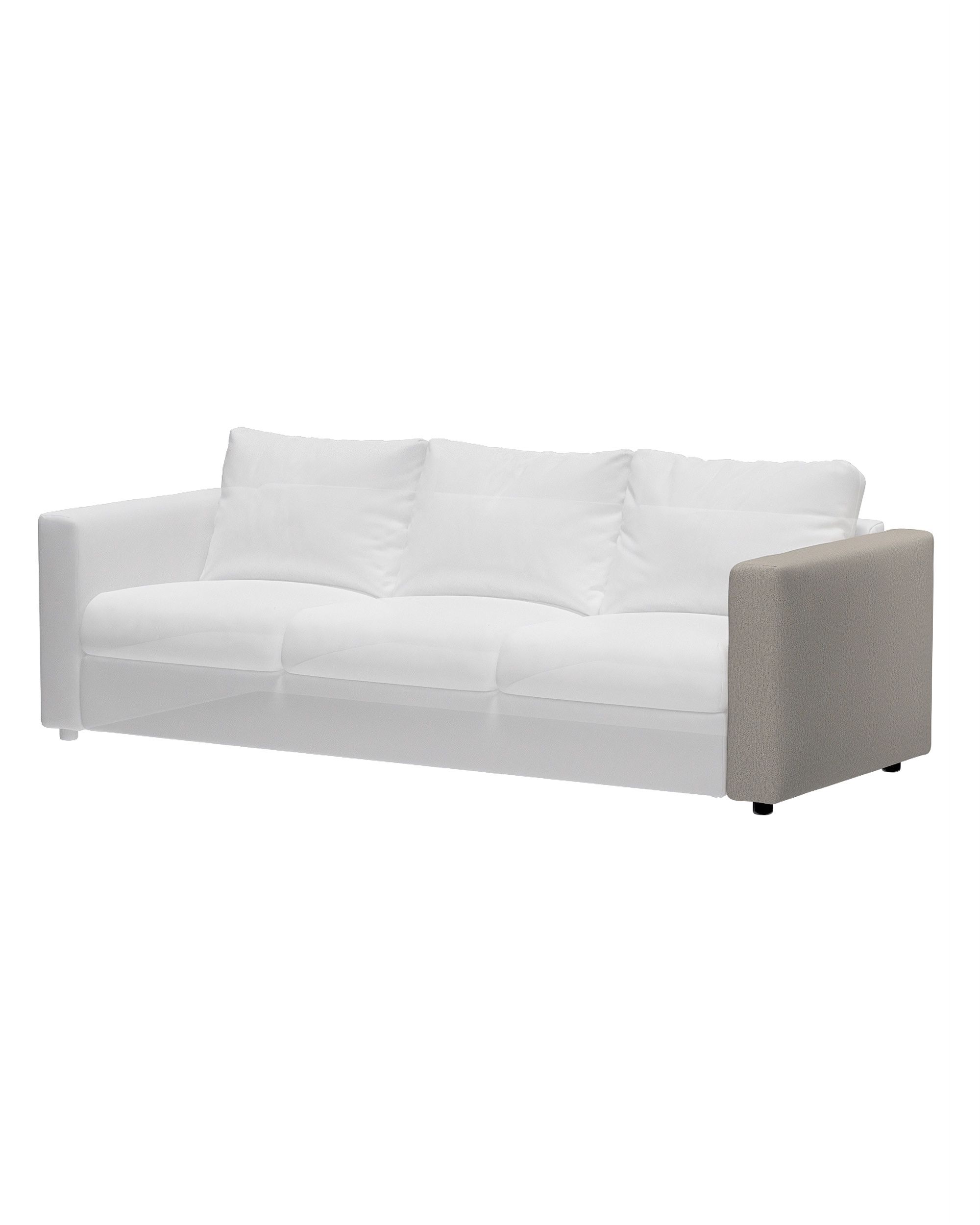 Cover for armrest Vimle colour grey fabric structured