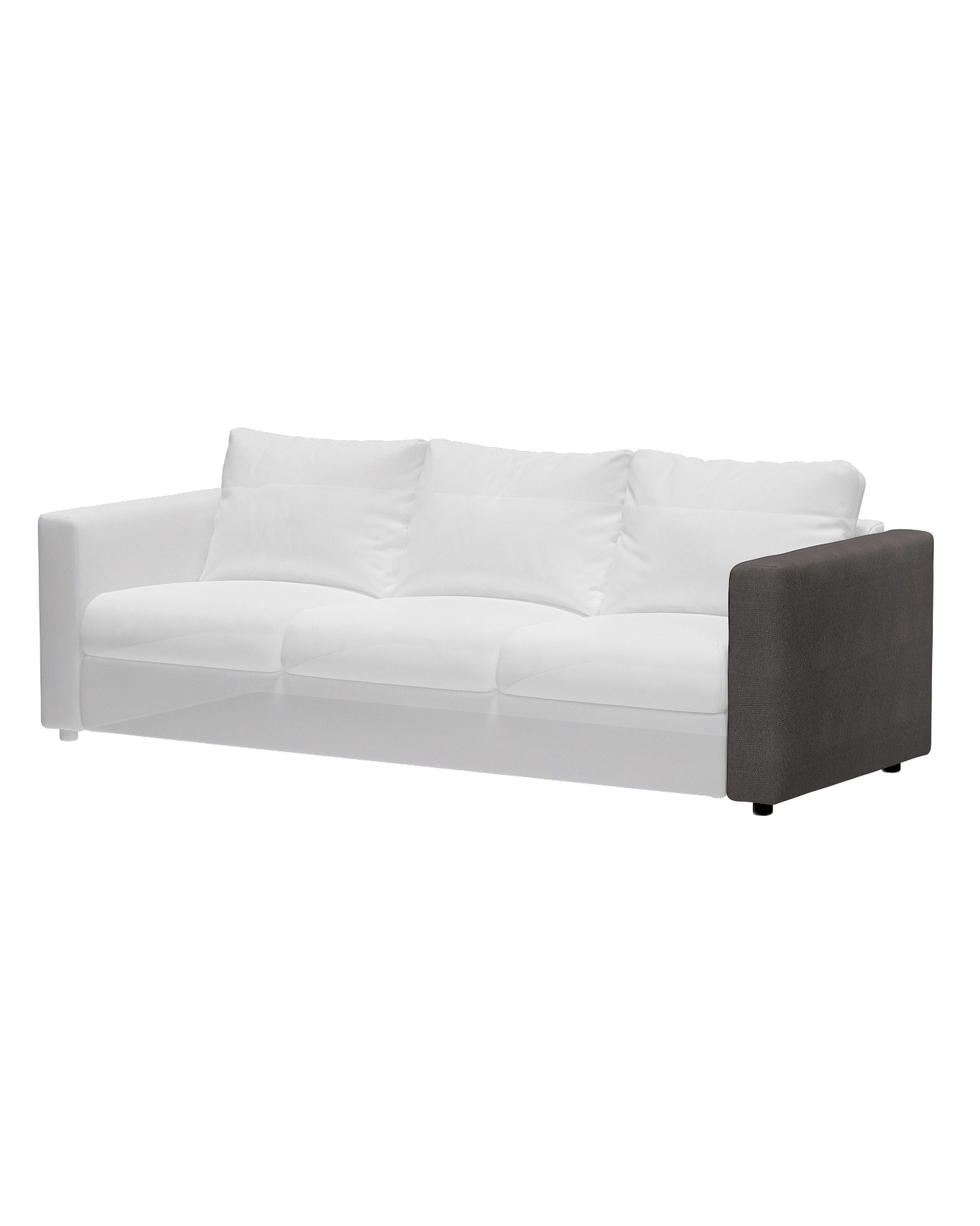 Cover for armrest Vimle colour grey fabric structured
