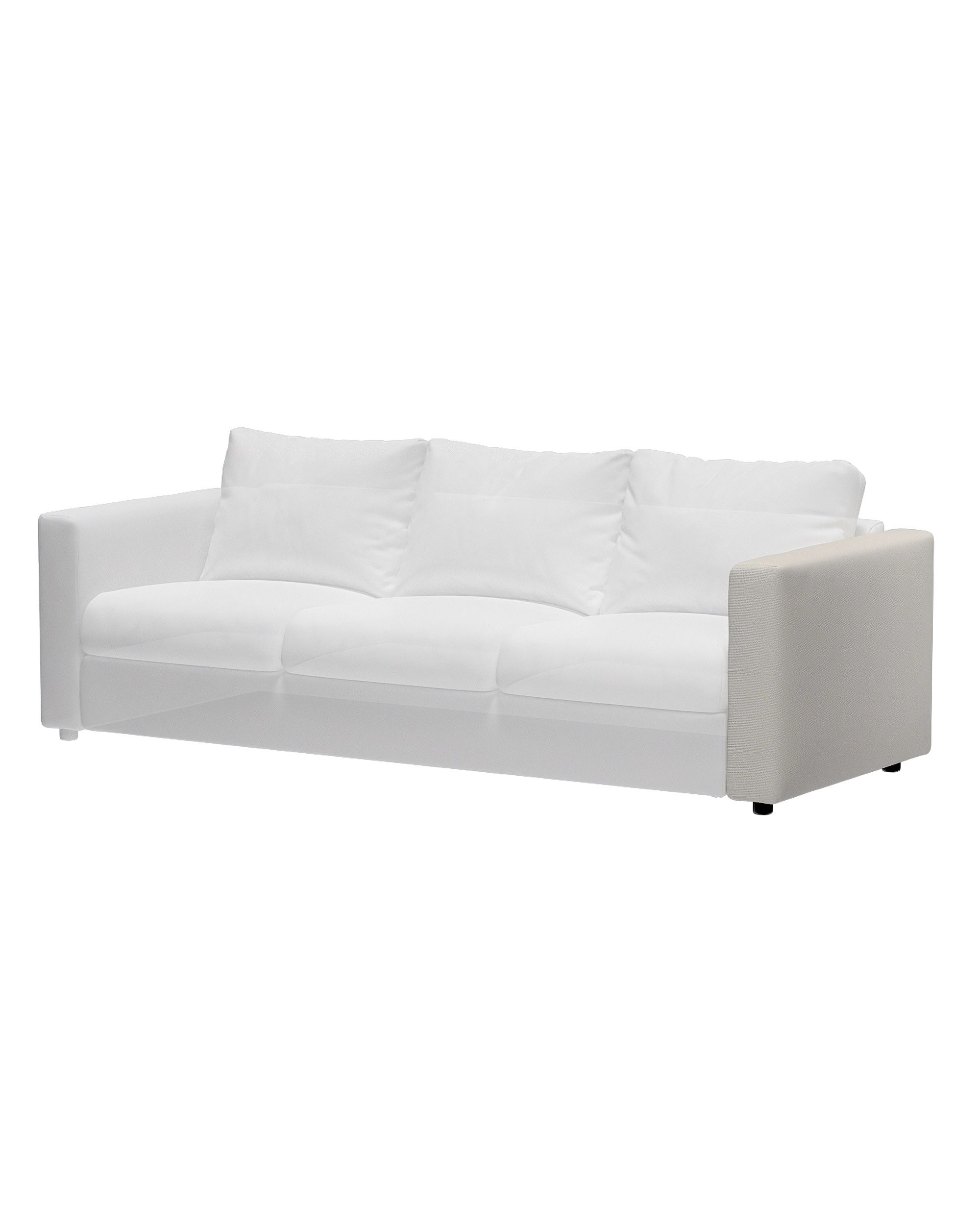 Cover for armrest Vimle colour grey fabric structured