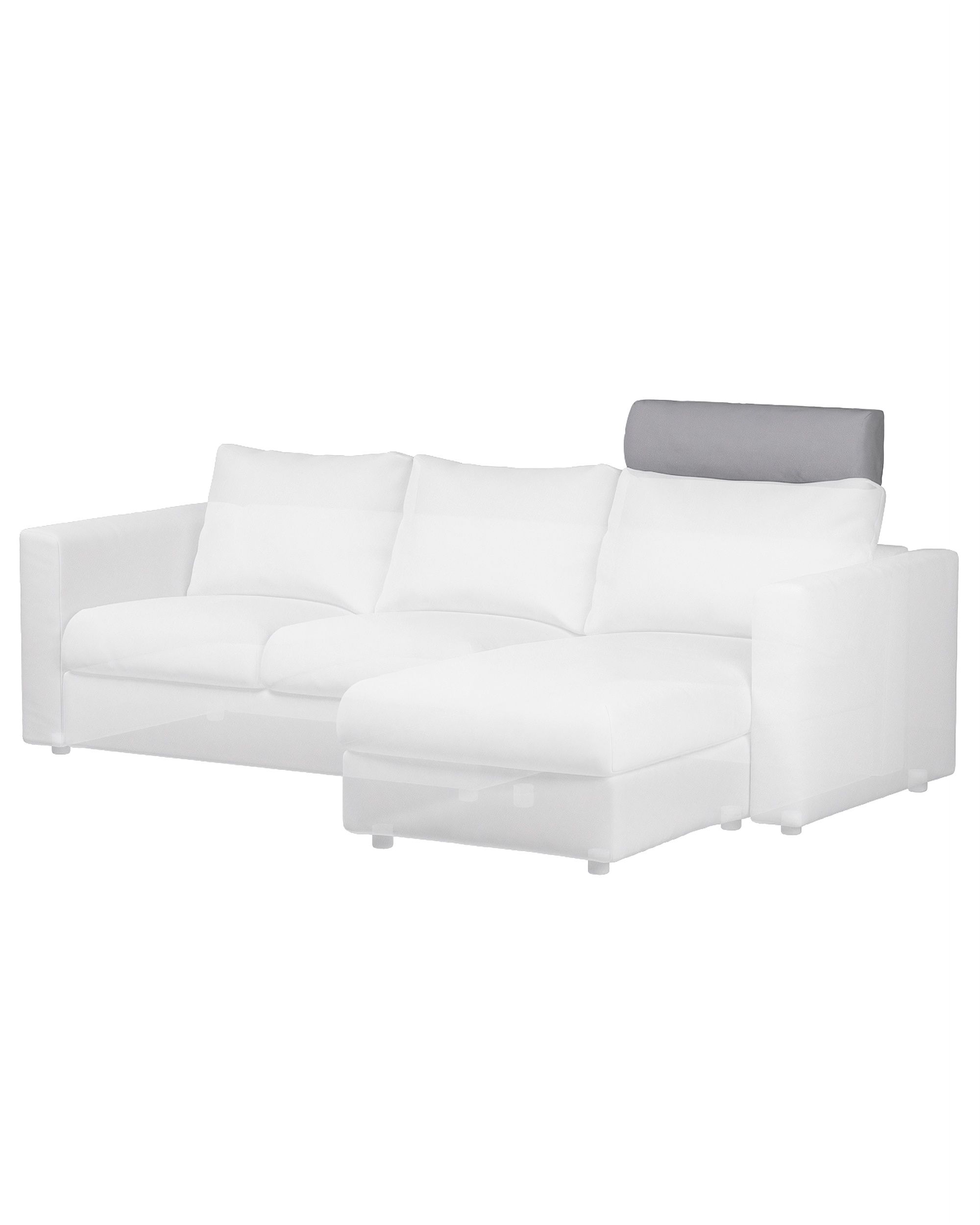 Cover for headrest Vimle colour grey (hover)