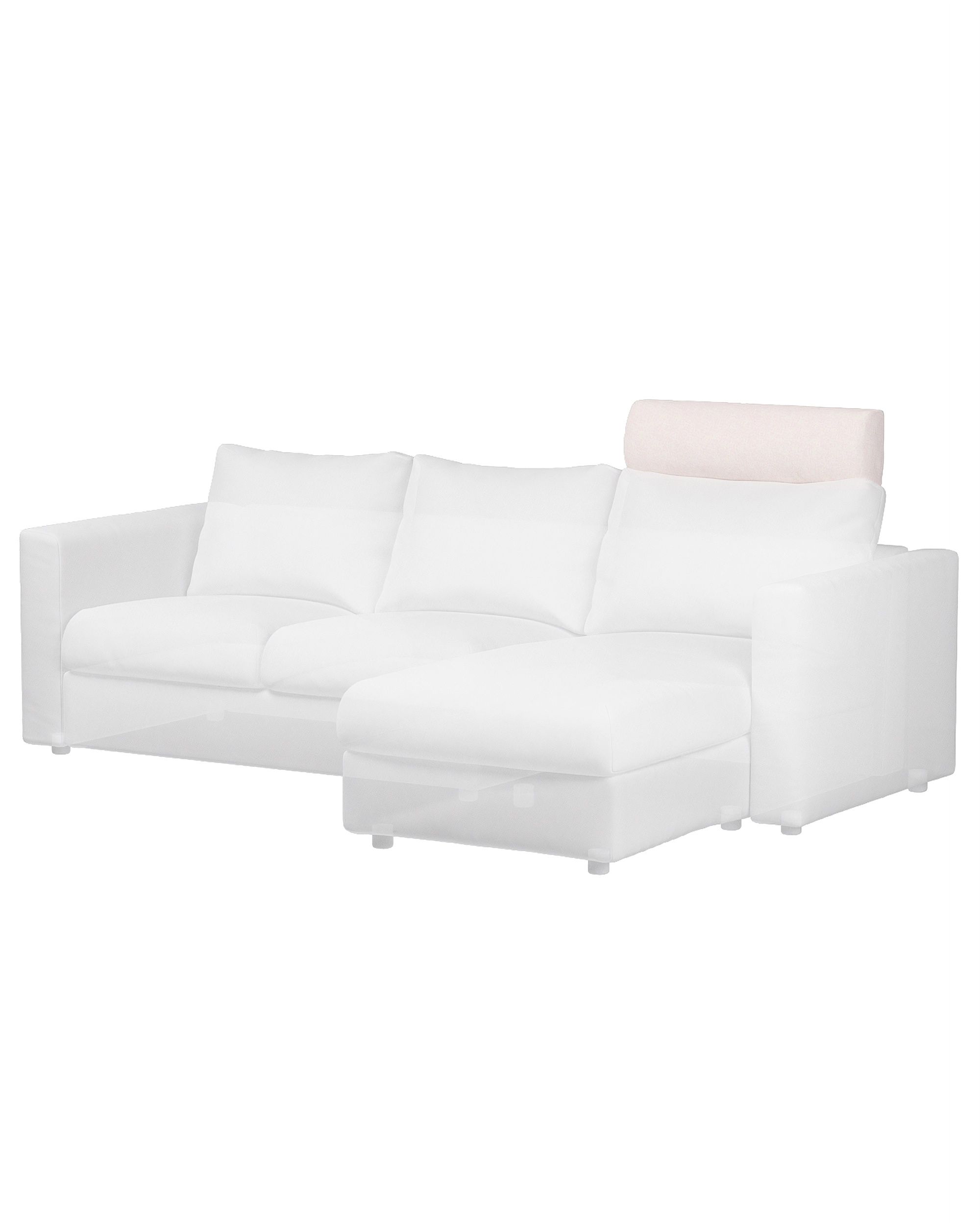 Cover for headrest Vimle colour beige fabric structured (hover)