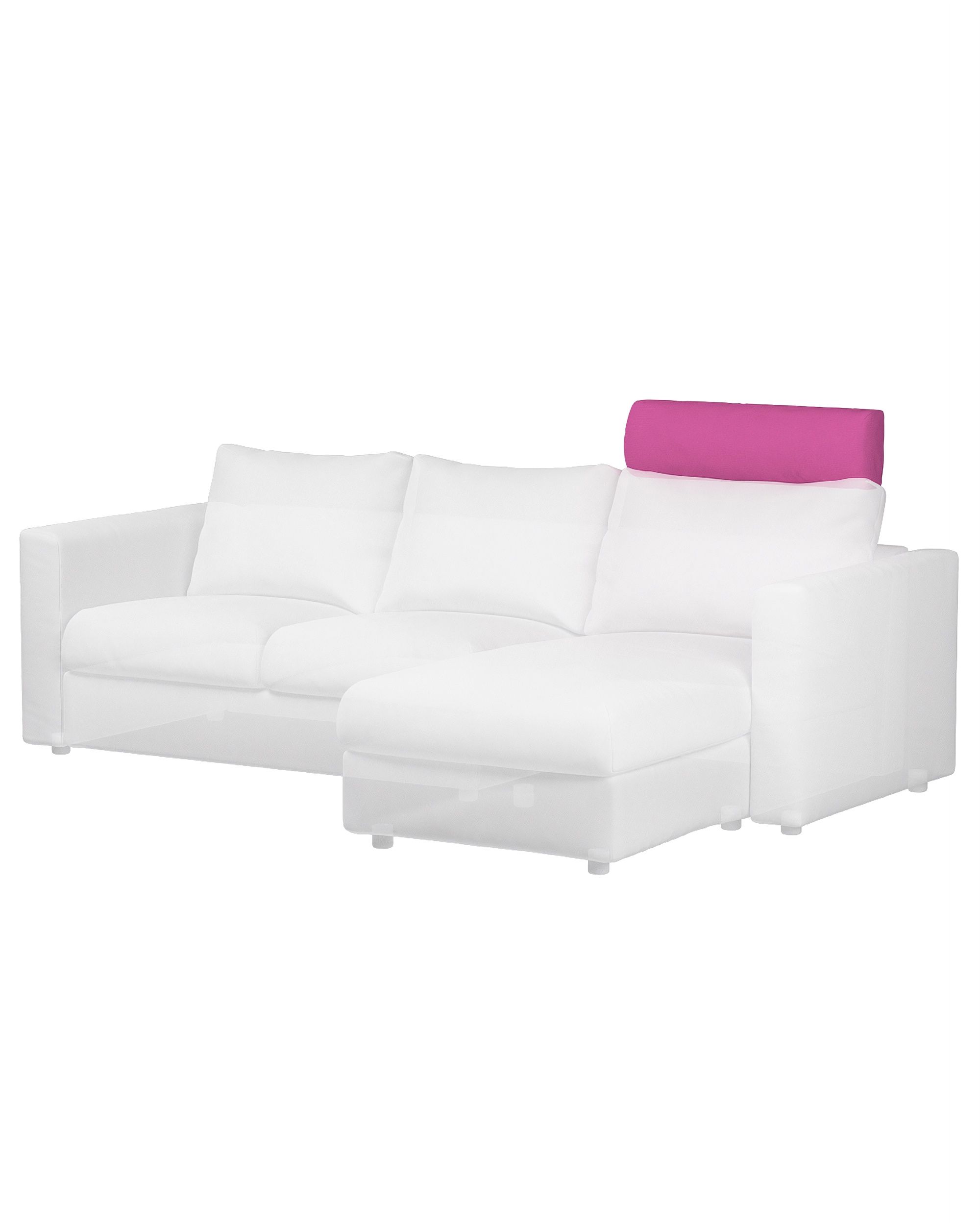 Cover for headrest Vimle colour pink fabric structured (hover)