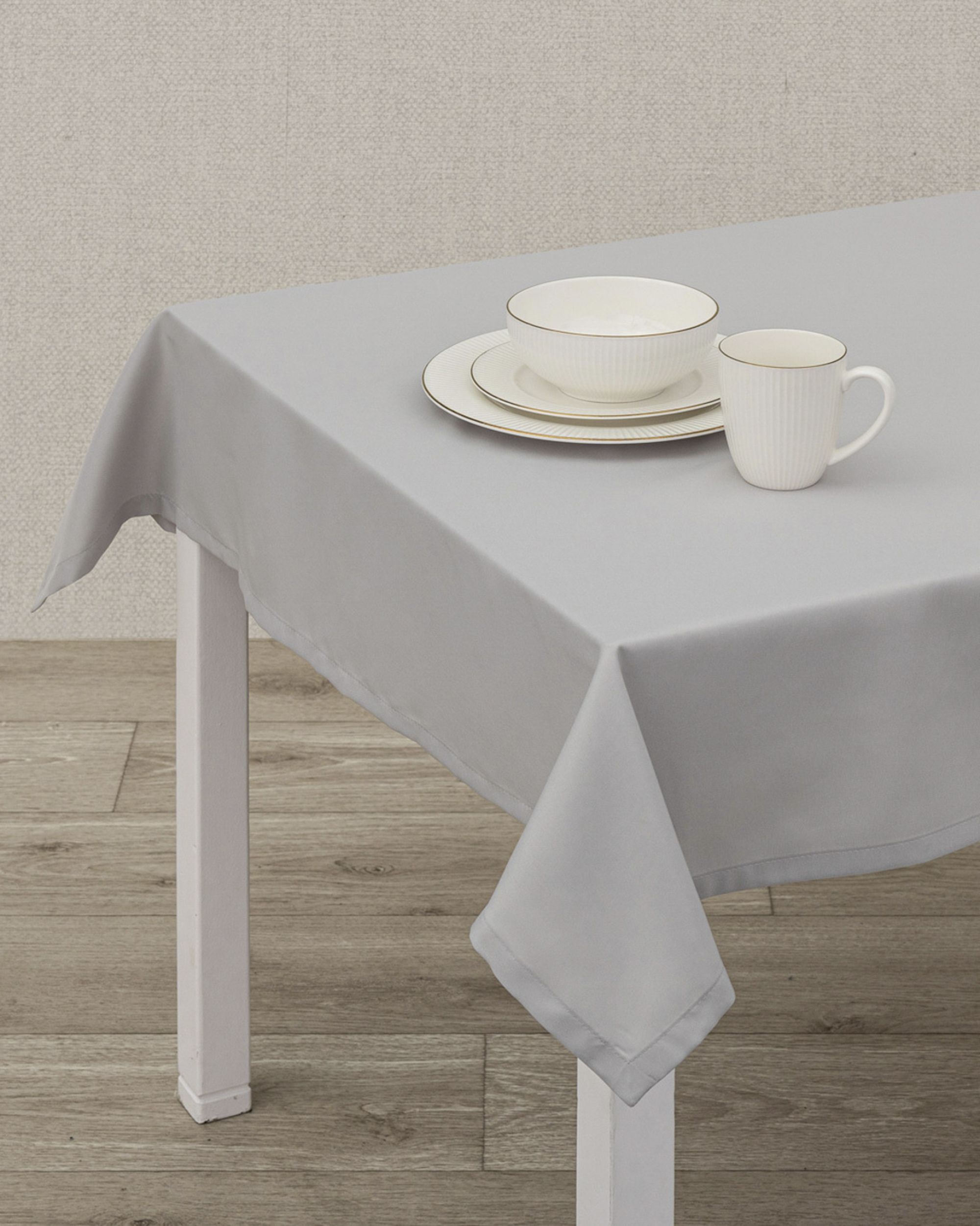 Tablecloth 140x250 cm light grey