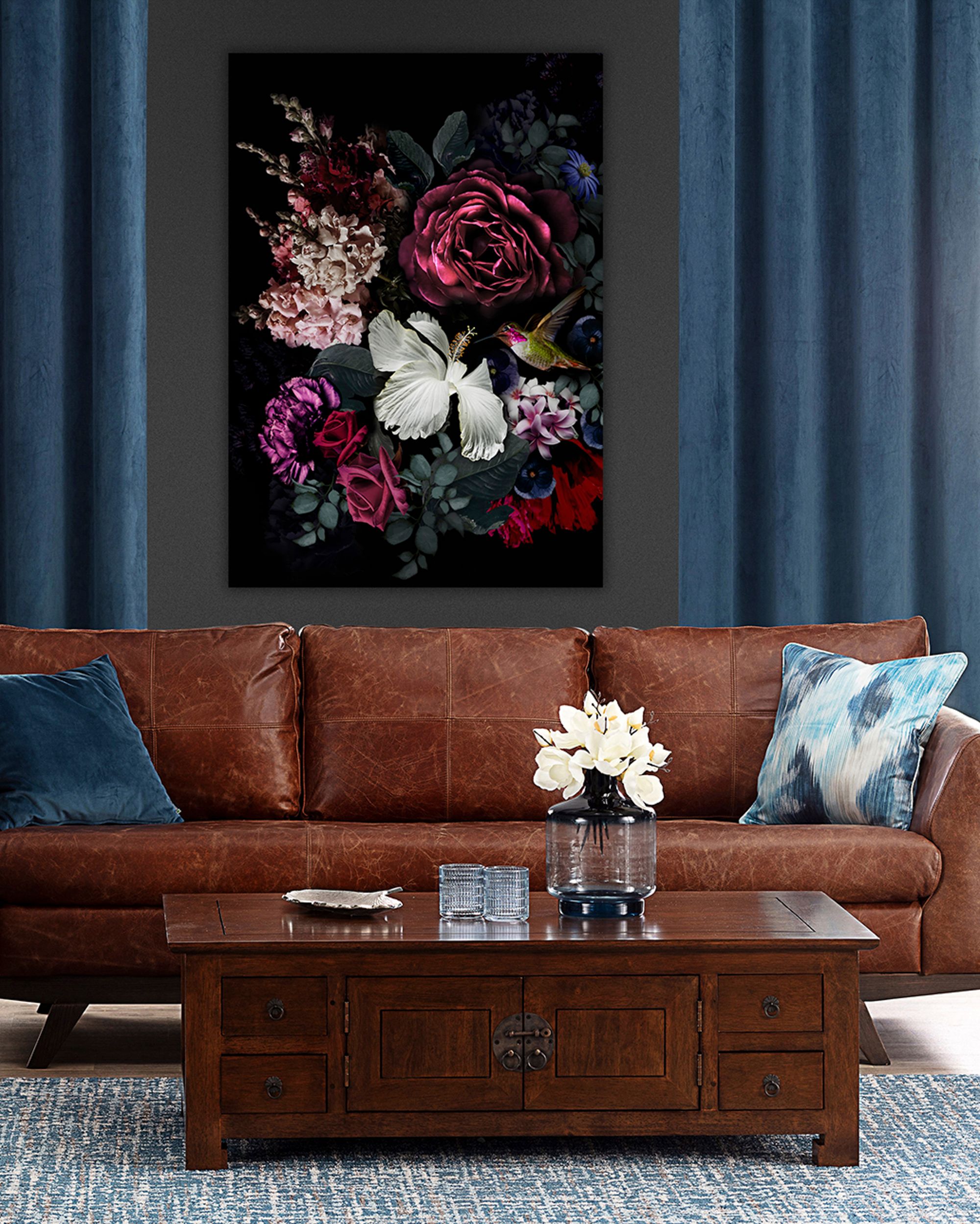 Flowers I canvas painting (hover)