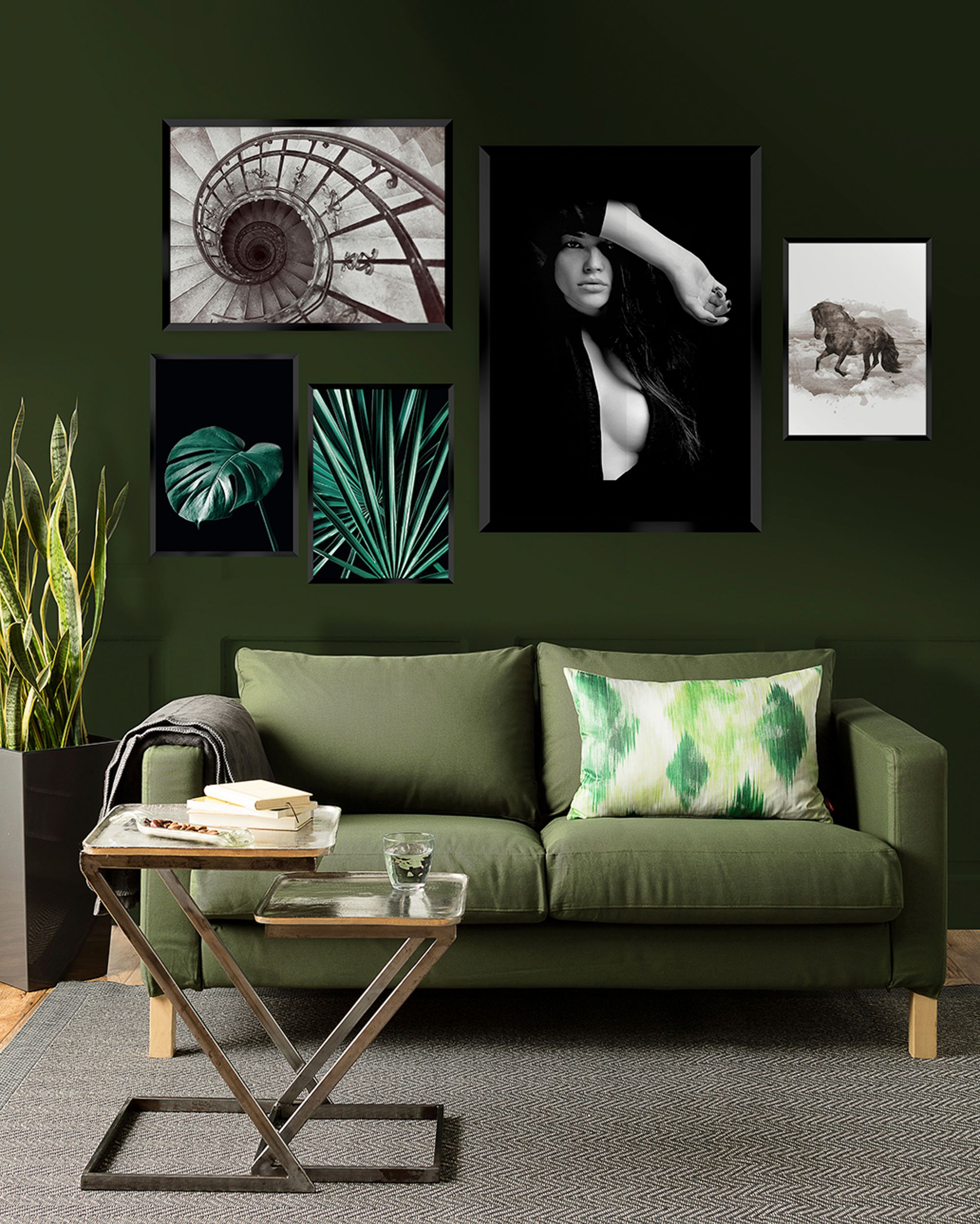 Spiral Stairs canvas painting (hover)