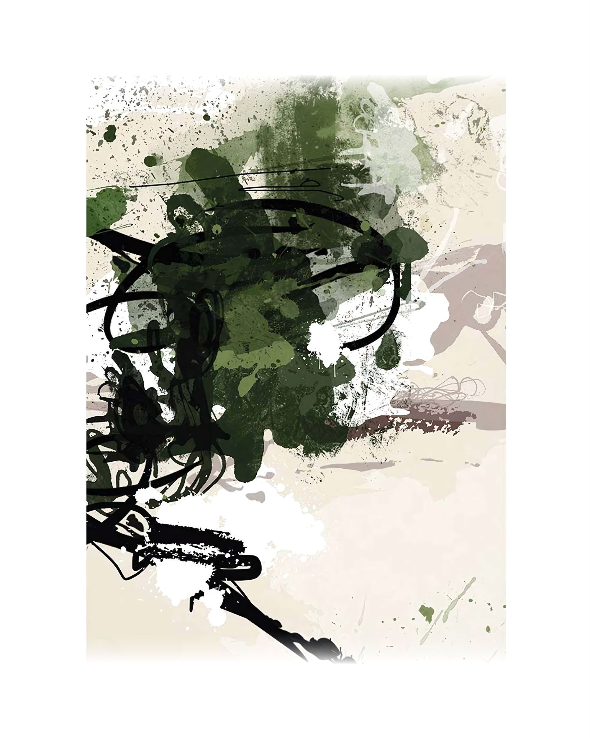 Abstract canvas painting