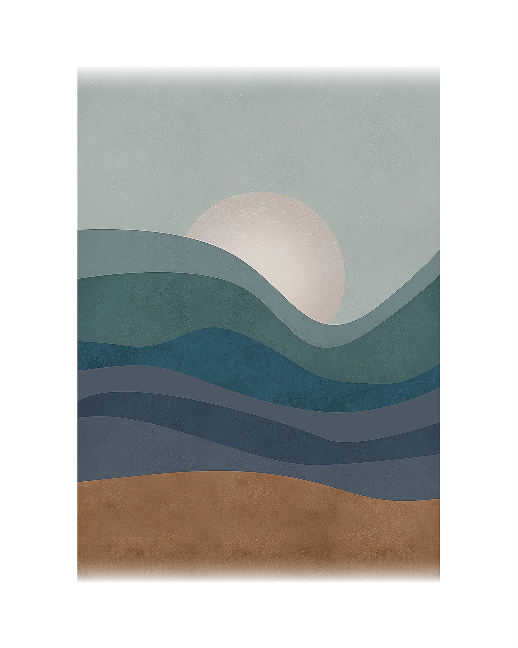 Moon canvas painting