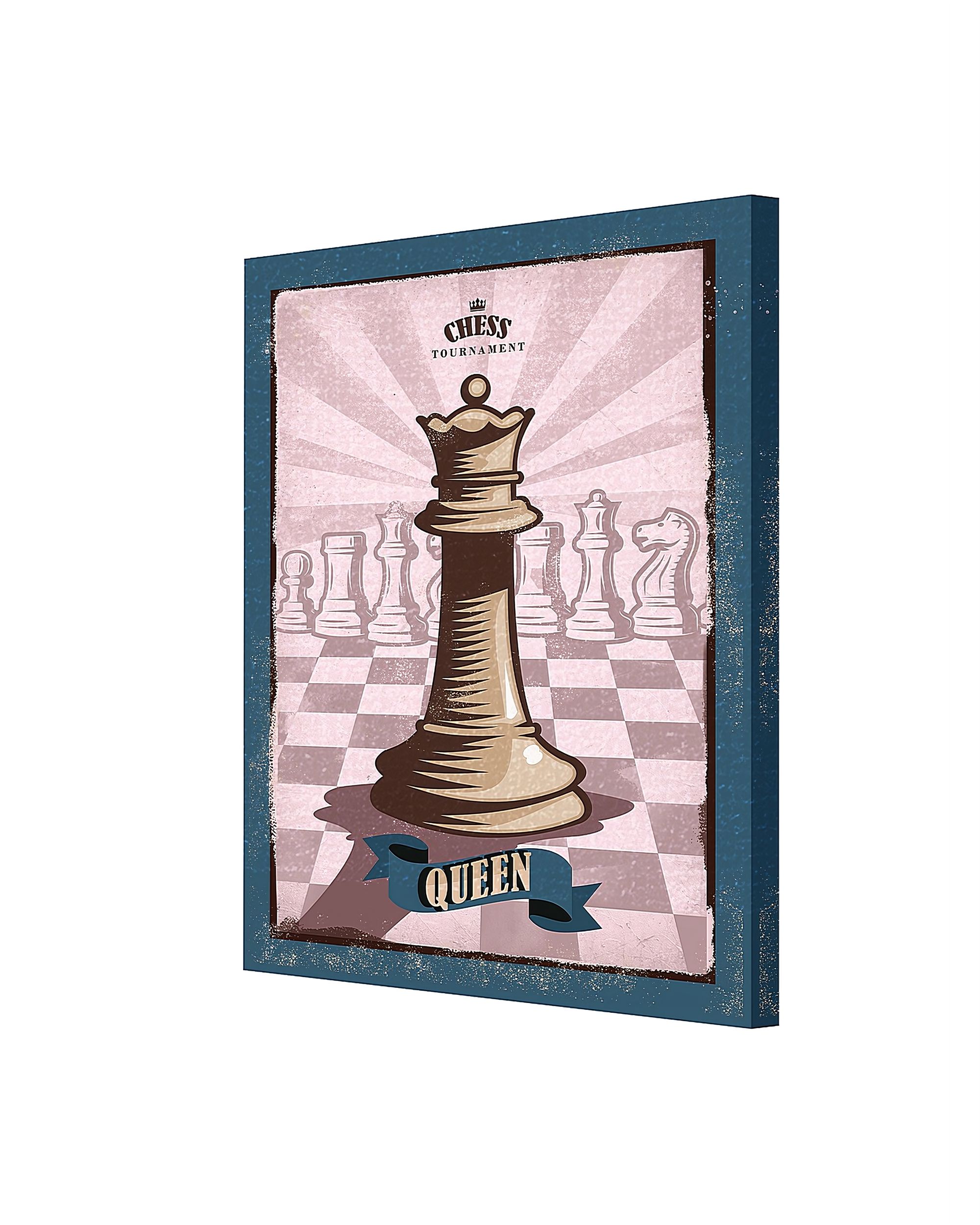 Vintage Chess II canvas painting (hover)