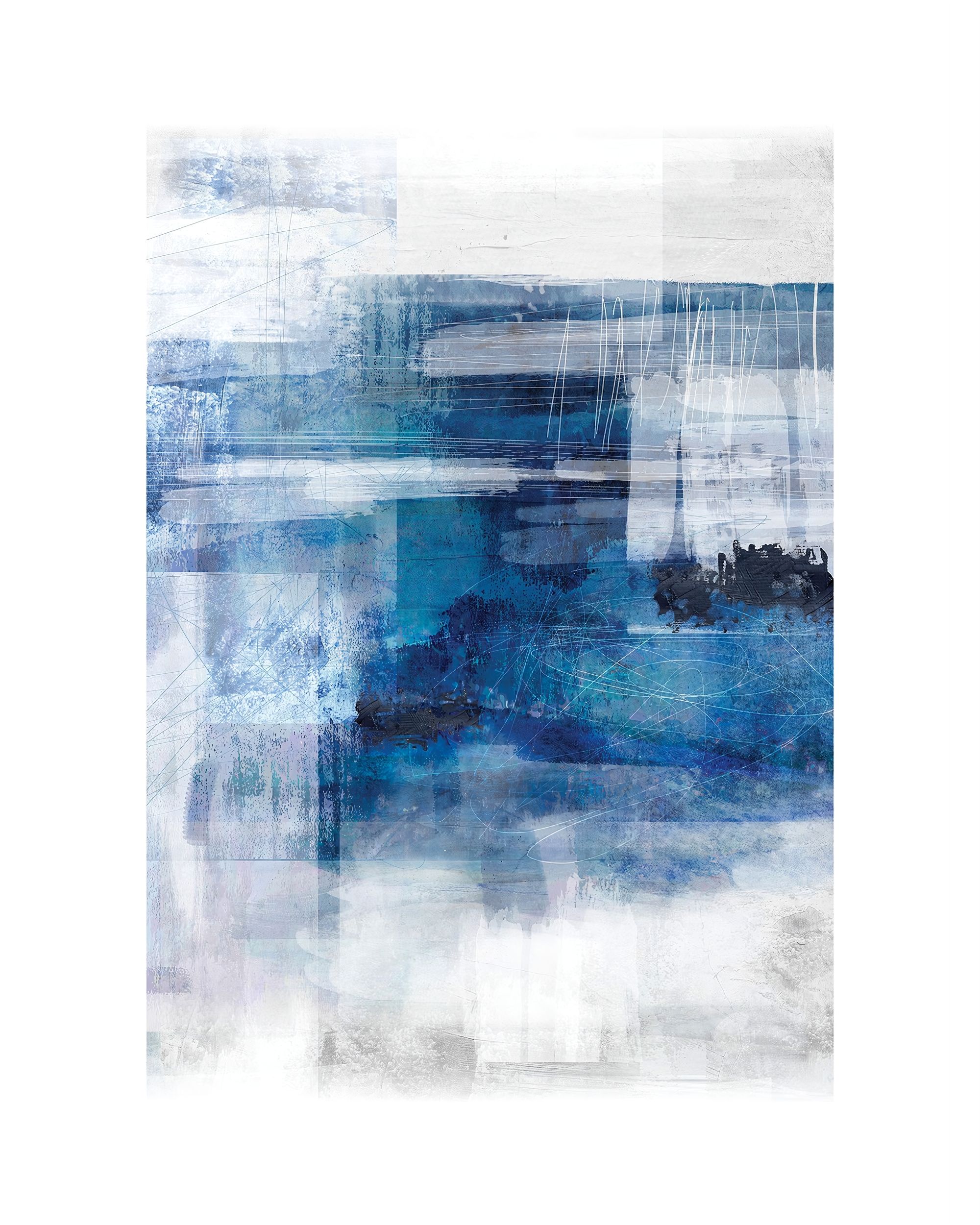 Blue Abstract canvas painting