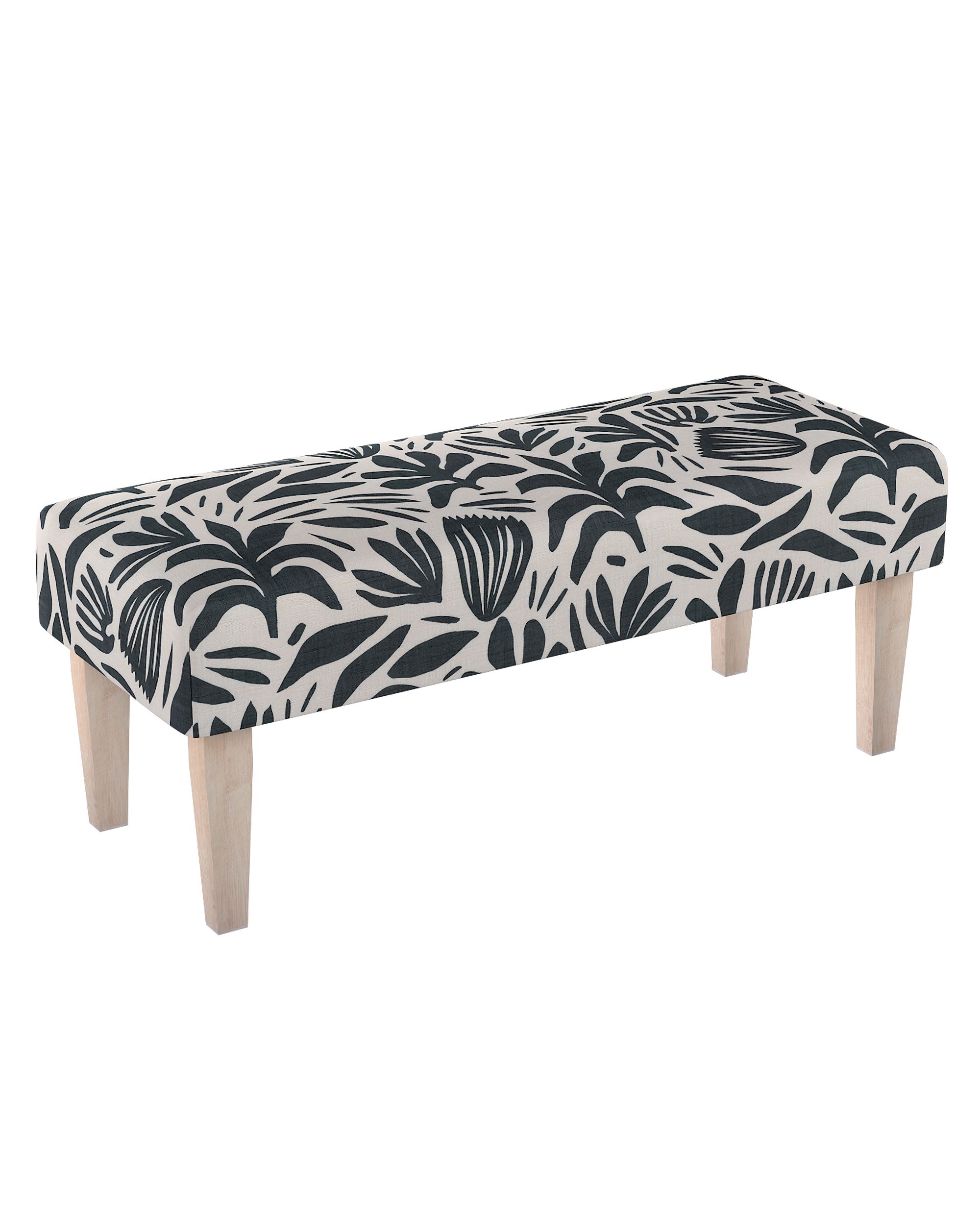 Bench colour black fabric structured, patterned