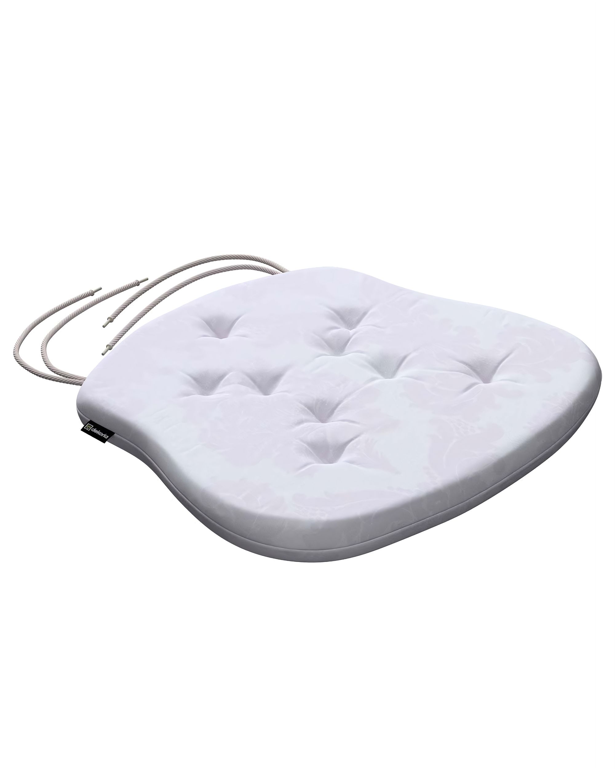 Philip seat pad colour white fabric gloss, structured, patterned