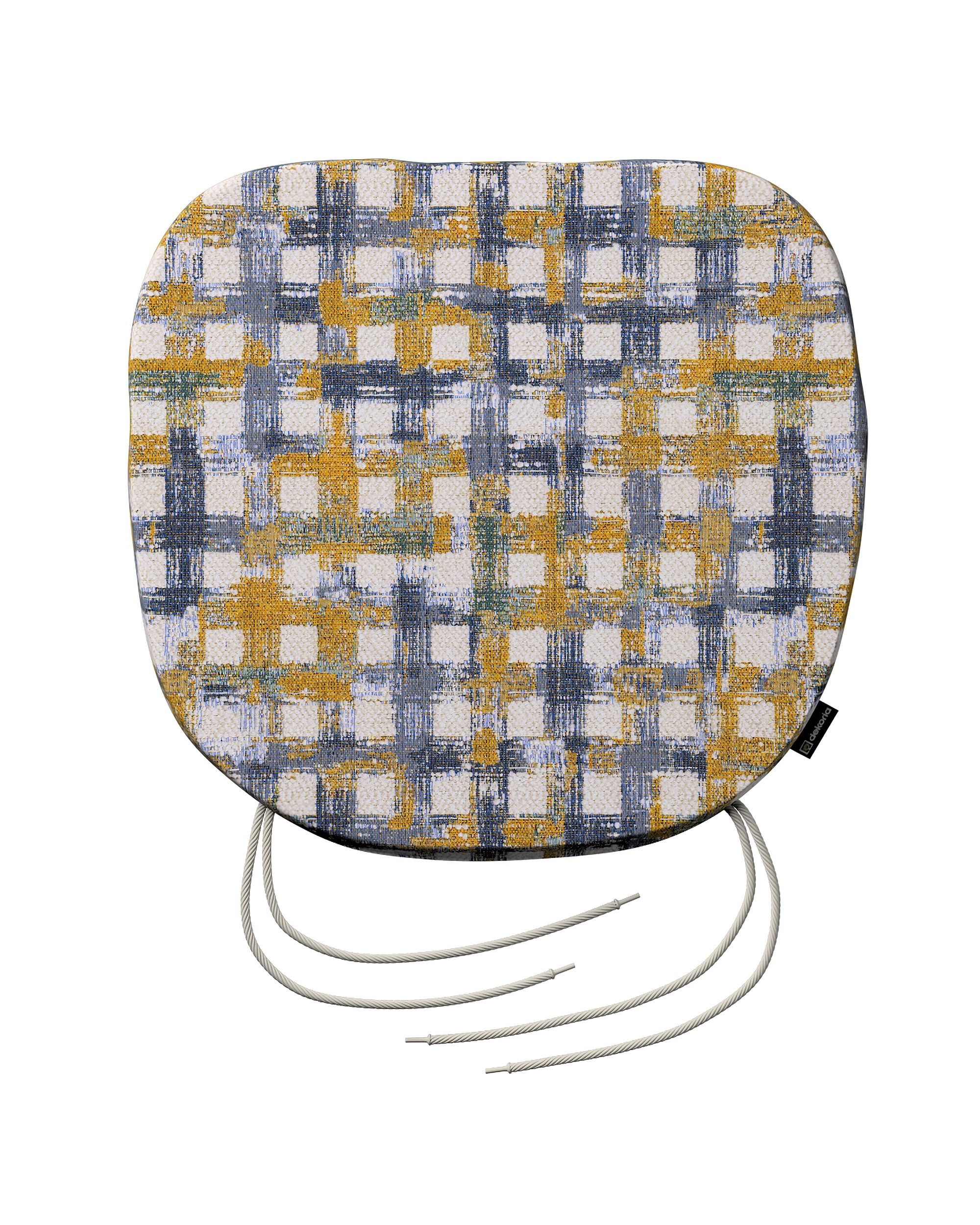 Bart seat pad colour blue fabric structured, patterned (hover)