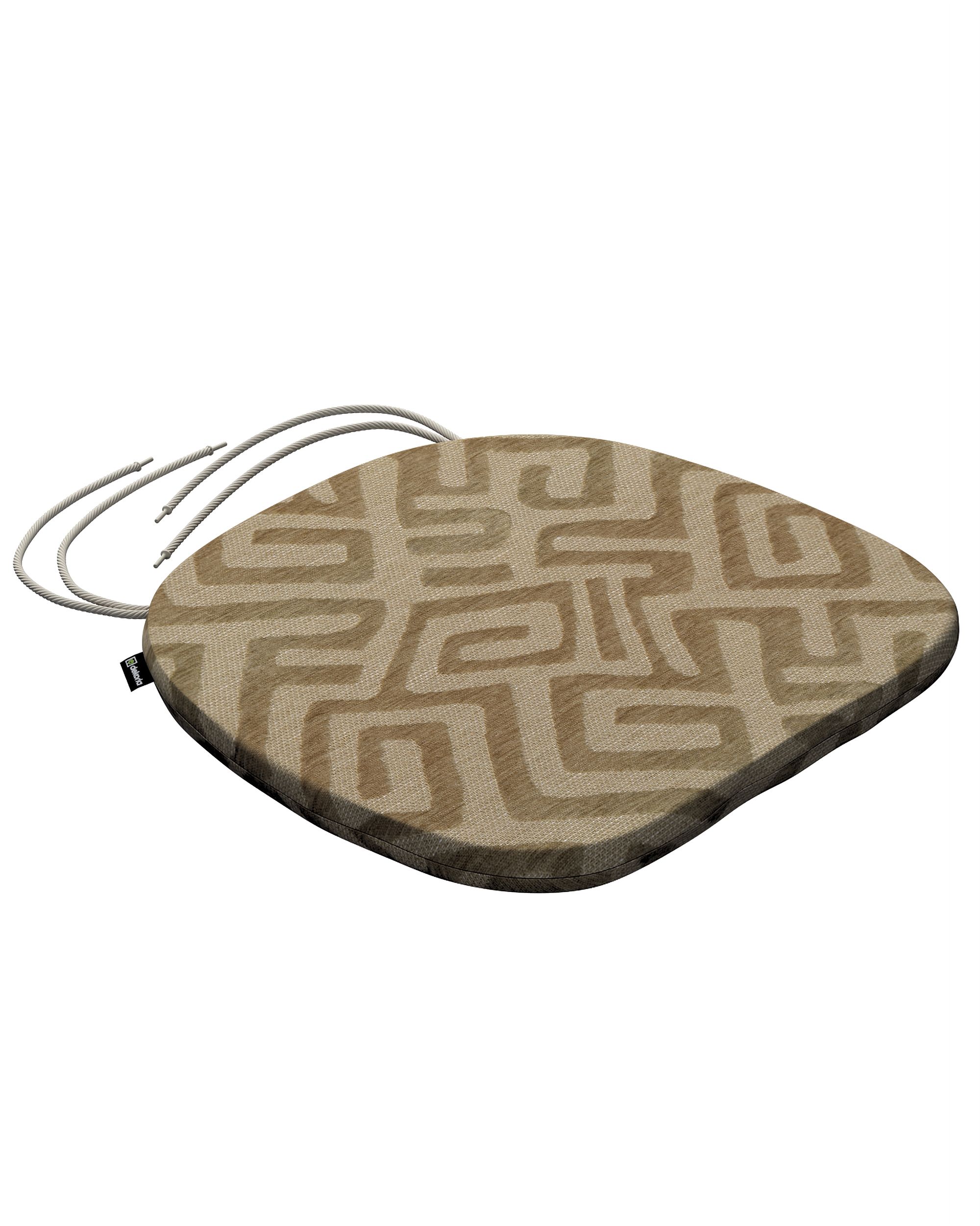 Bart seat pad colour beige fabric structured, patterned