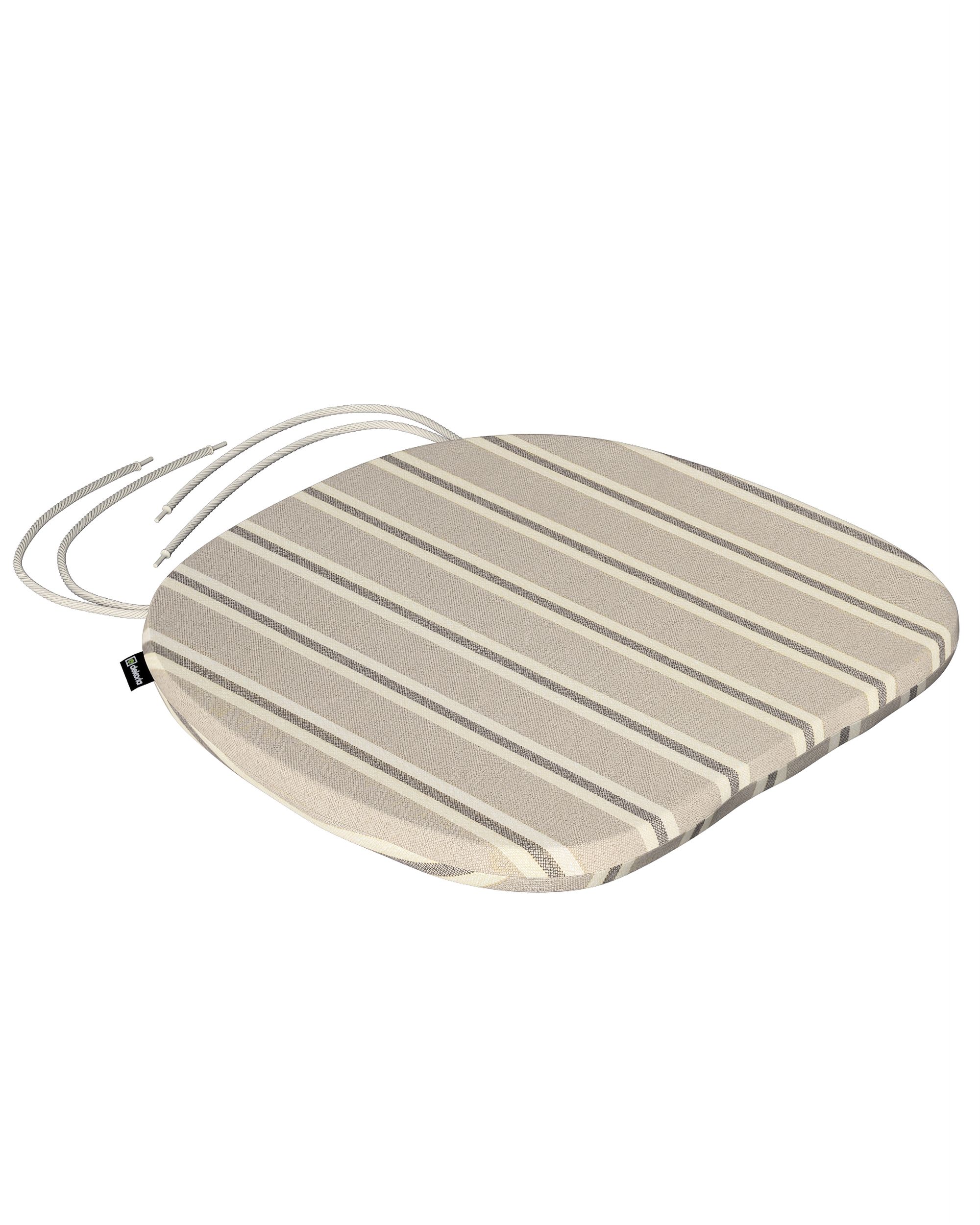 Bart seat pad colour beige fabric structured, patterned